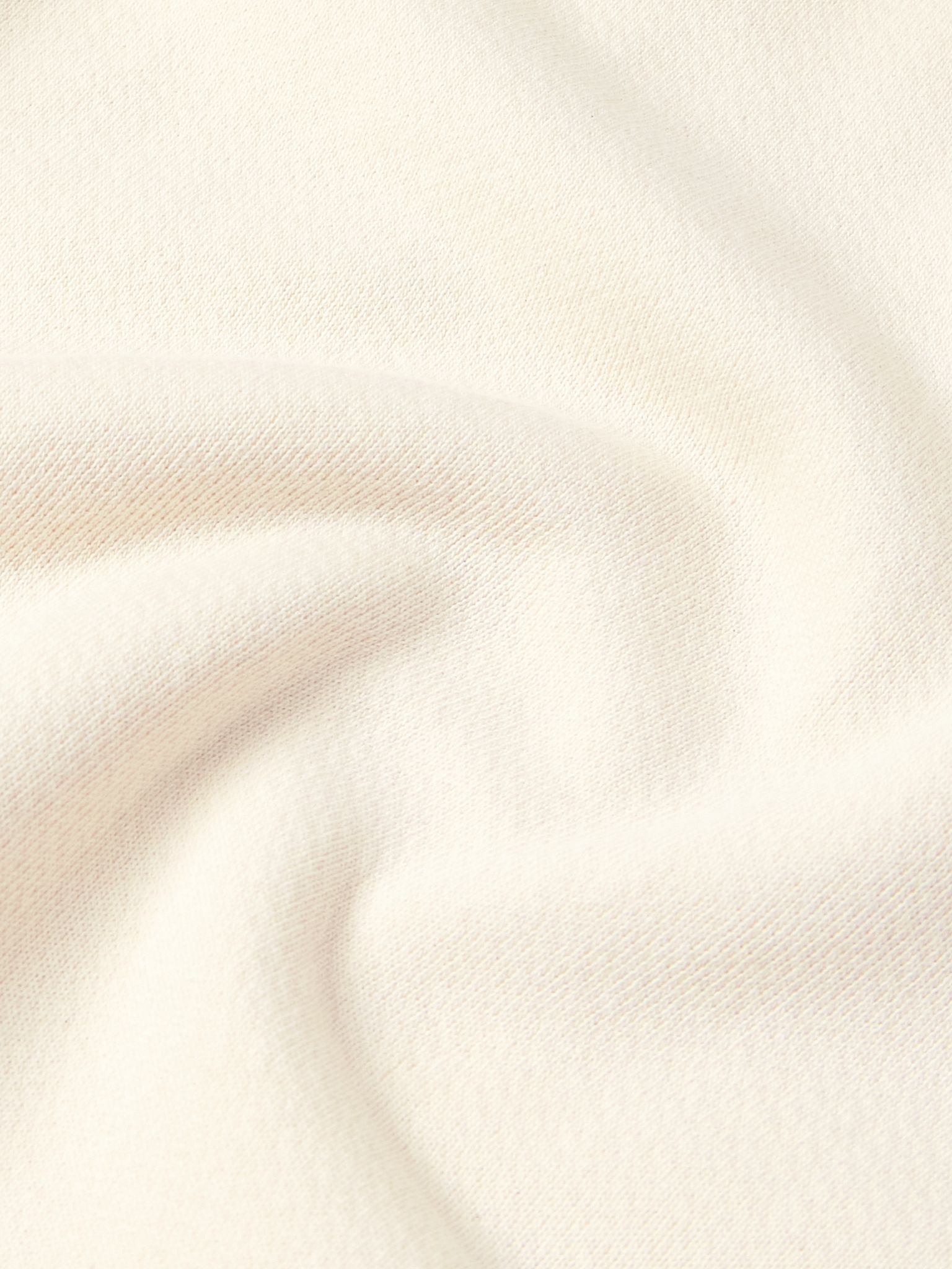 Yacht Garment-Dyed Cotton-Jersey Half-Zip Sweatshirt Ecru - 4