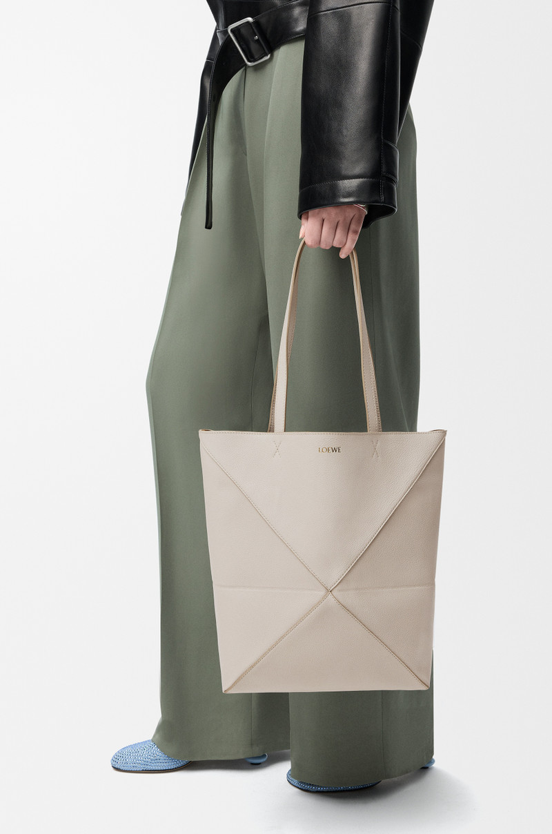 Loewe Medium Puzzle Fold tote in soft grained calfskin outlook