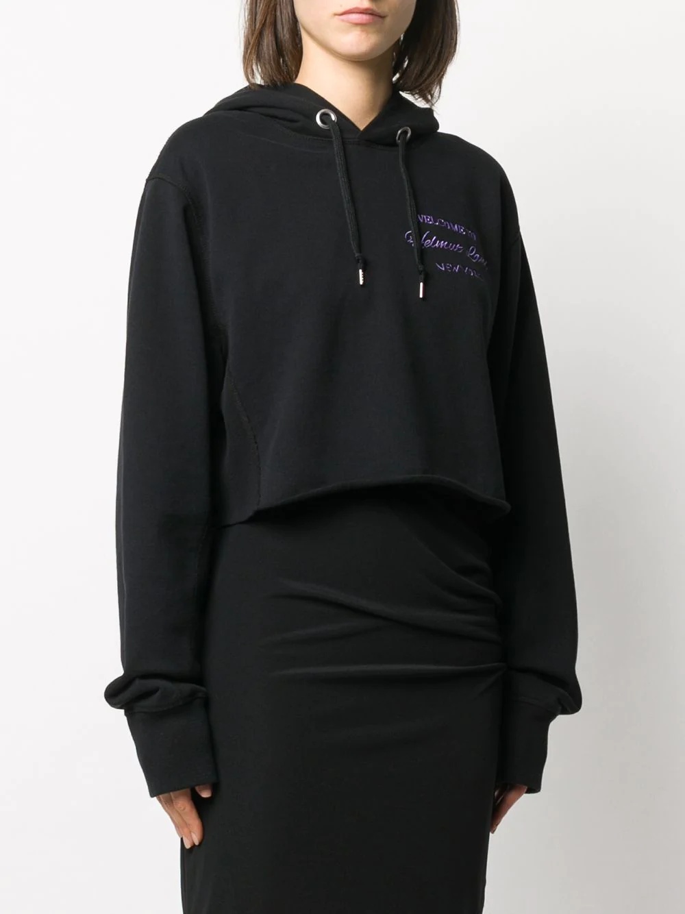 Helmut Land embroidered cotton hoodie - 3