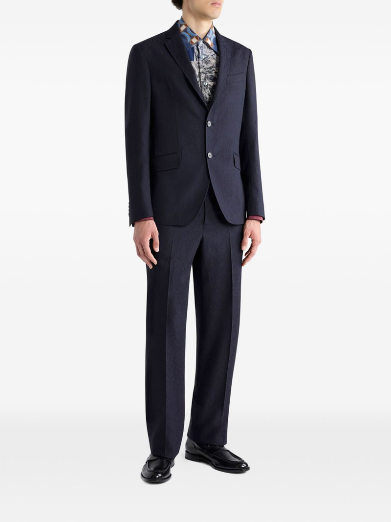 Etro jacquard single-breasted blazer outlook