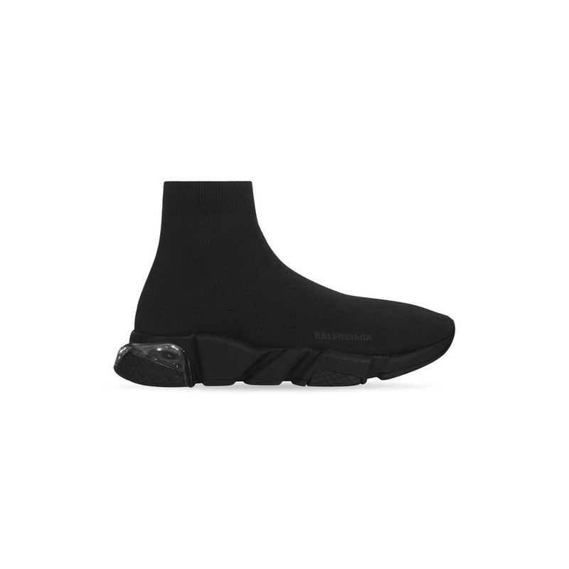 남자의 속도 Clear Sole Sneaker 에 검정 - 1