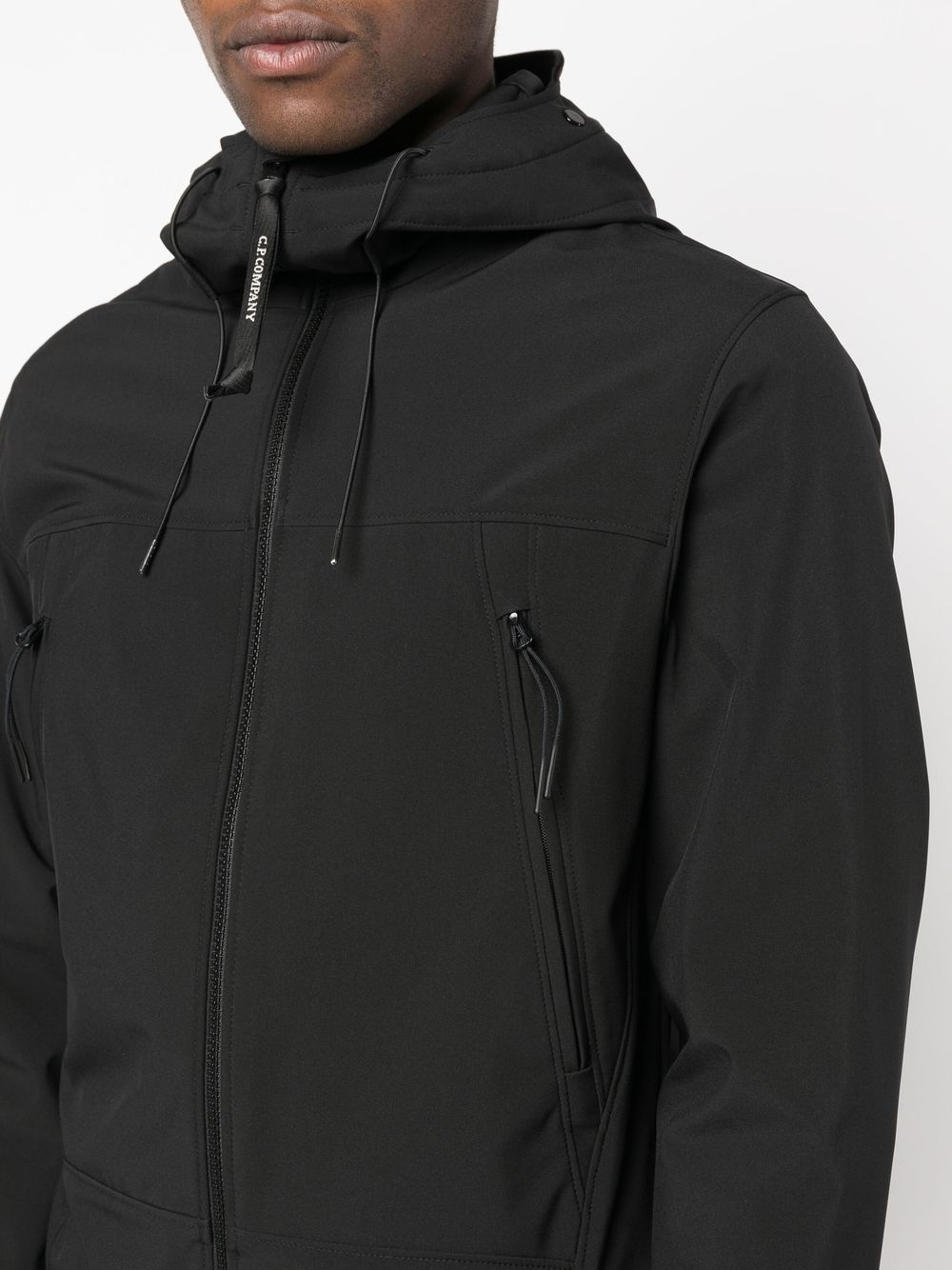 logo-patch hooded jacket - 5