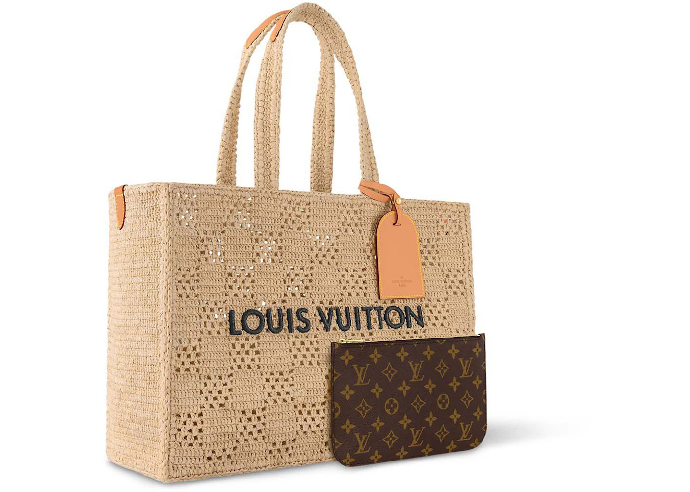 Louis Vuitton Shopper Bag MM Damier Raffia Natural Beige - 2