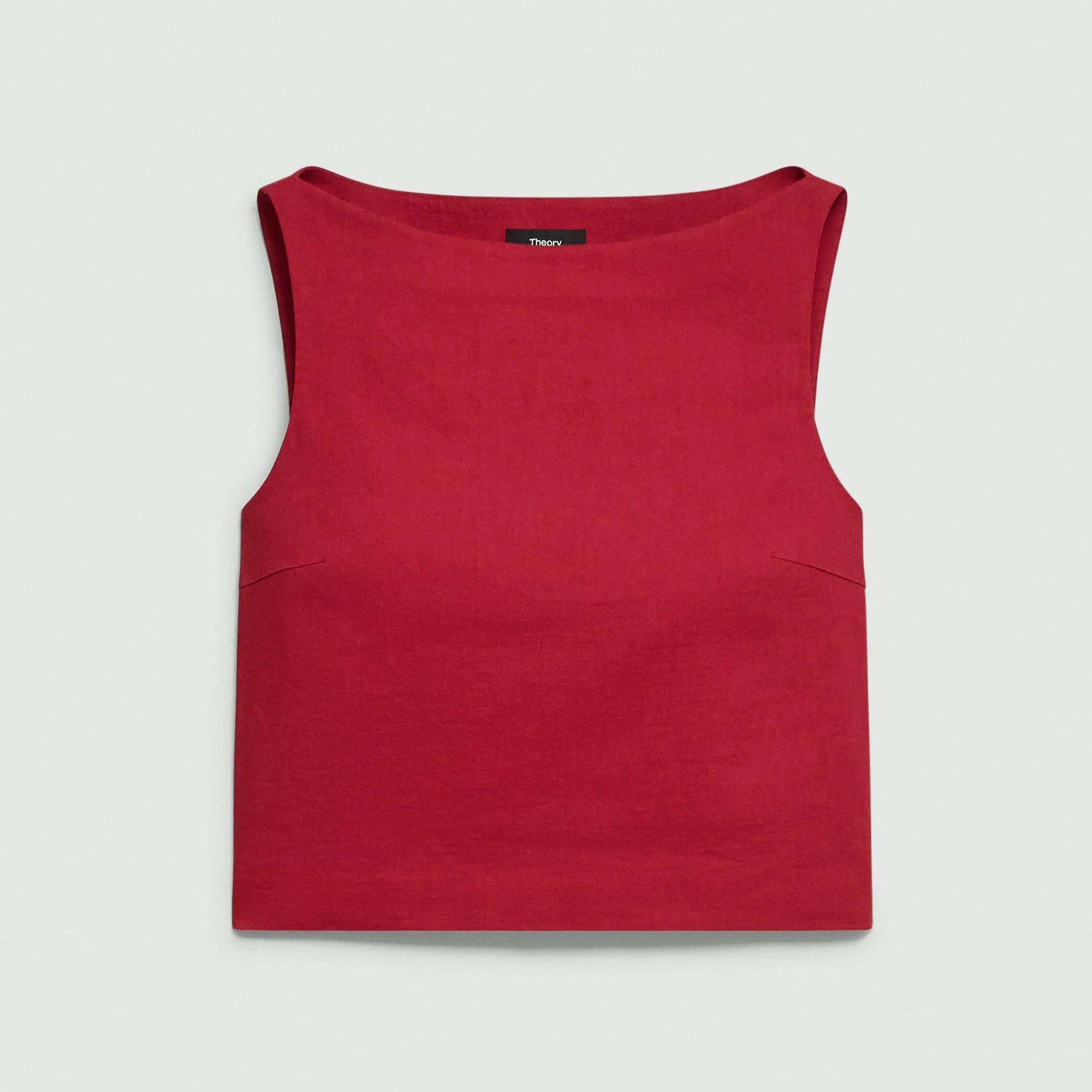 Sleeveless Boatneck Top in Good Linen - 1