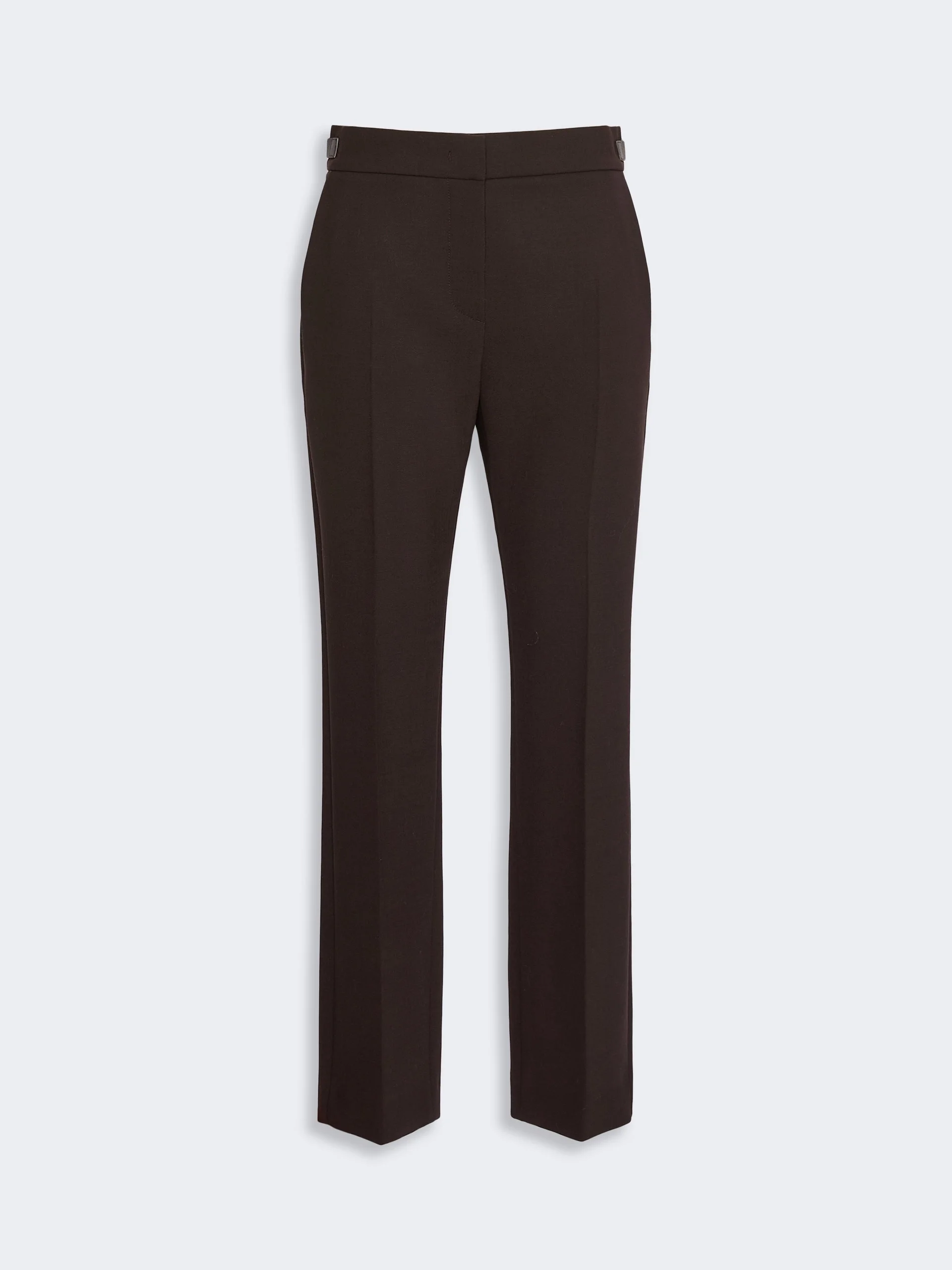 ACINO Slim double woollen cloth trousers - DARK BROWN - 1