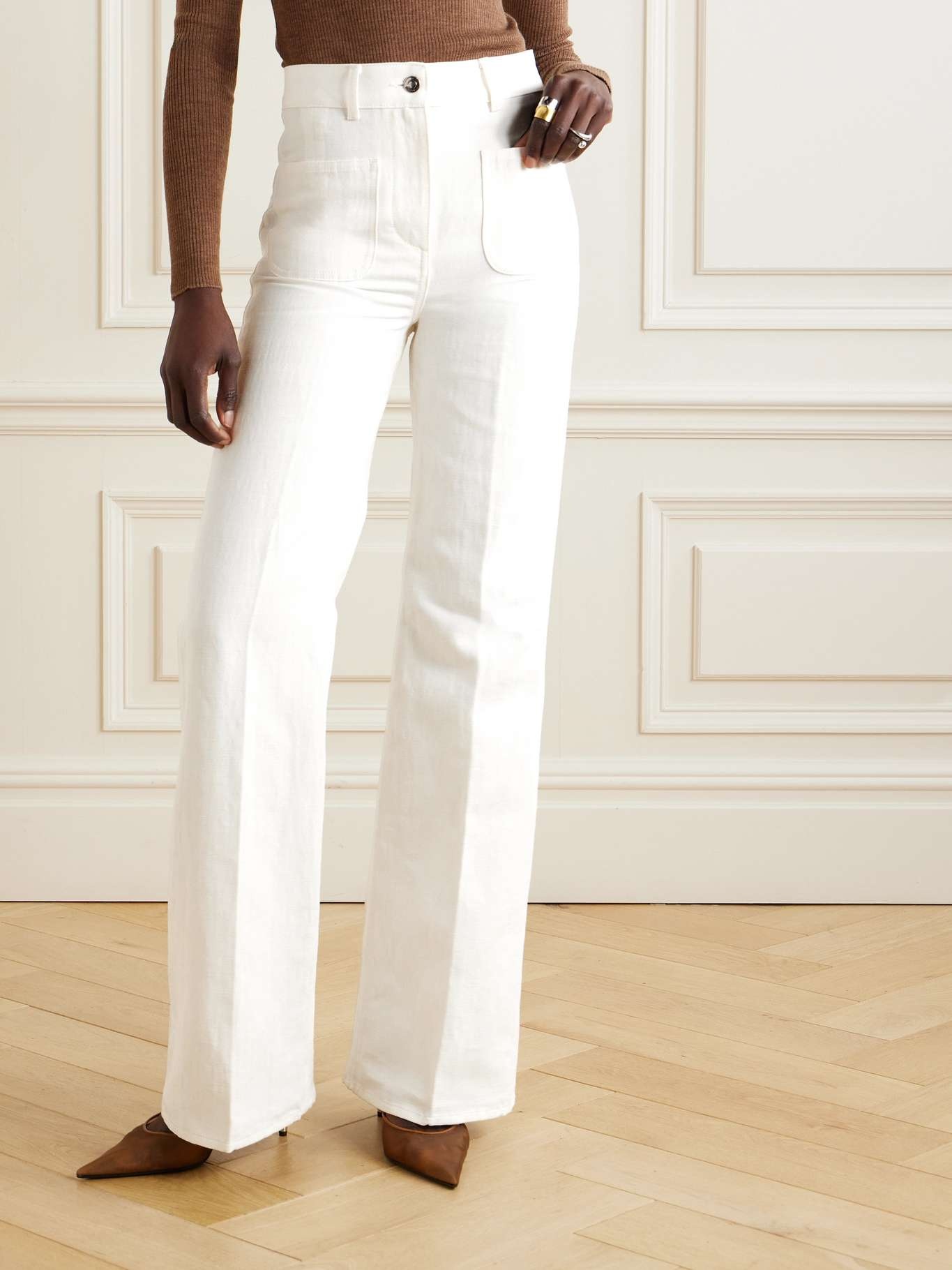 Danbeth linen and cotton-blend canvas straight-leg pants - 3