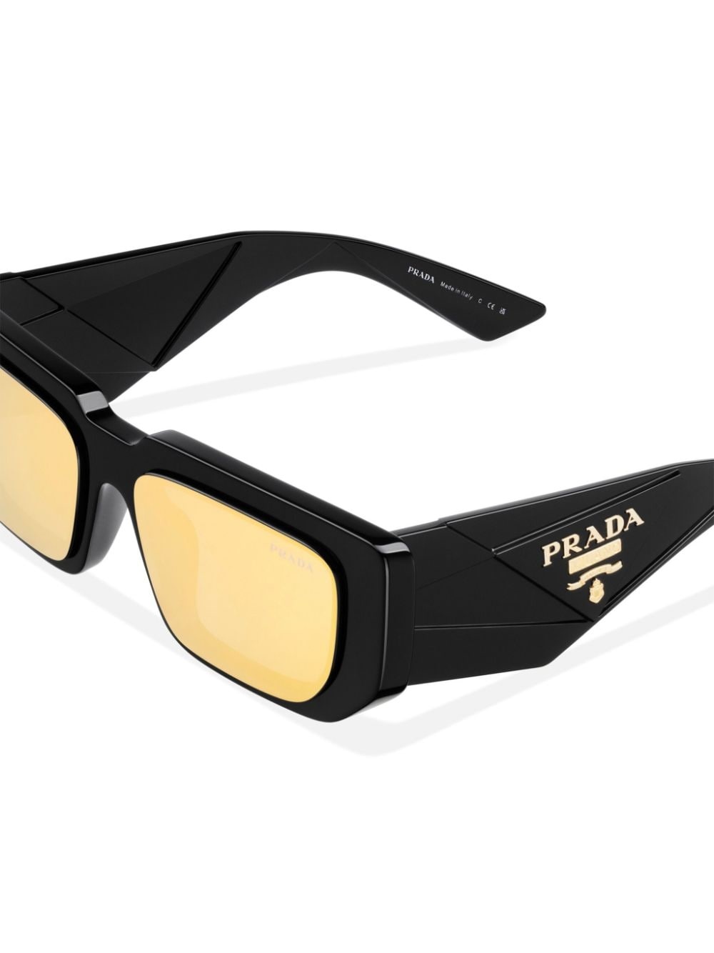 logo-lettering rectangle-frame sunglasses - 4