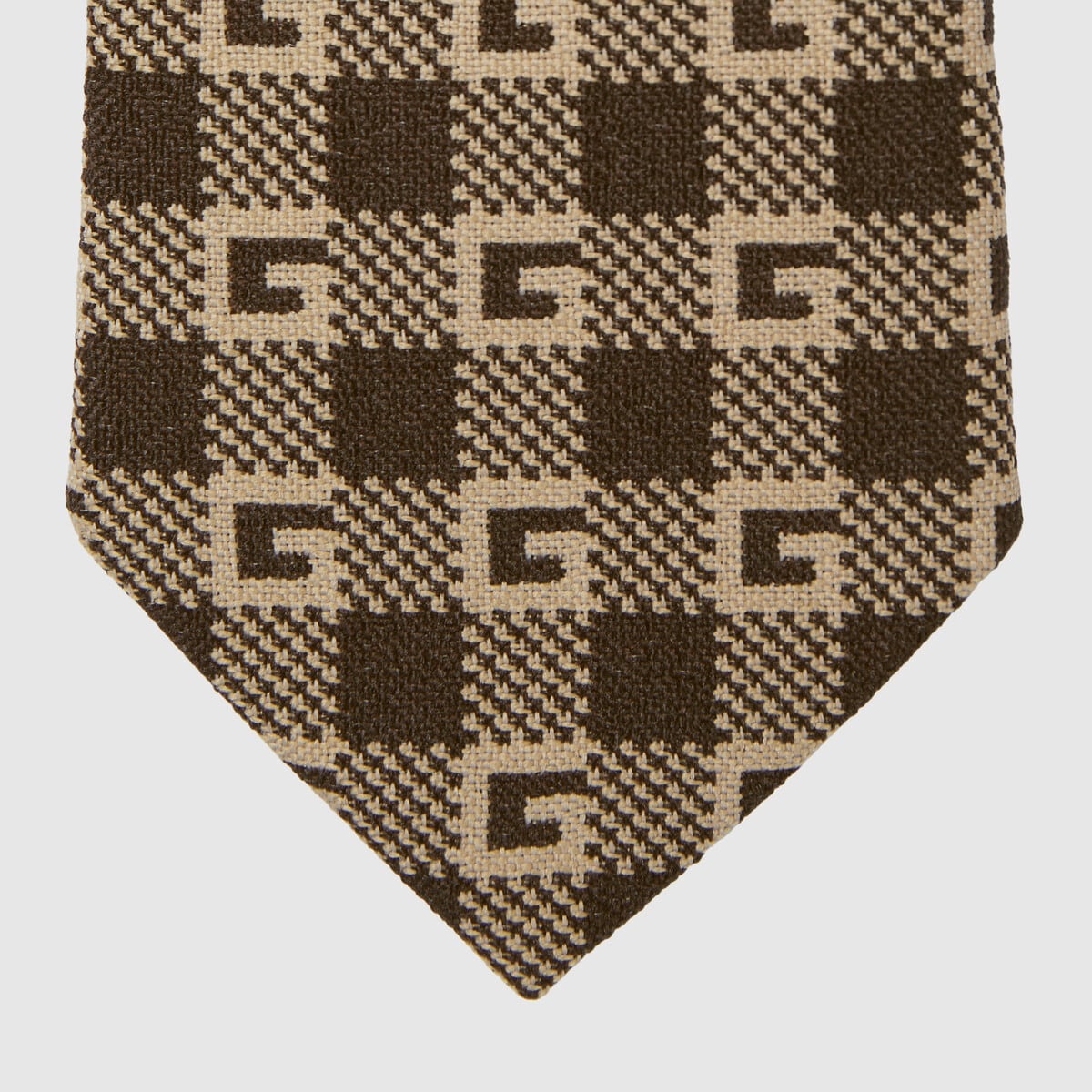 Square G check tie - 4