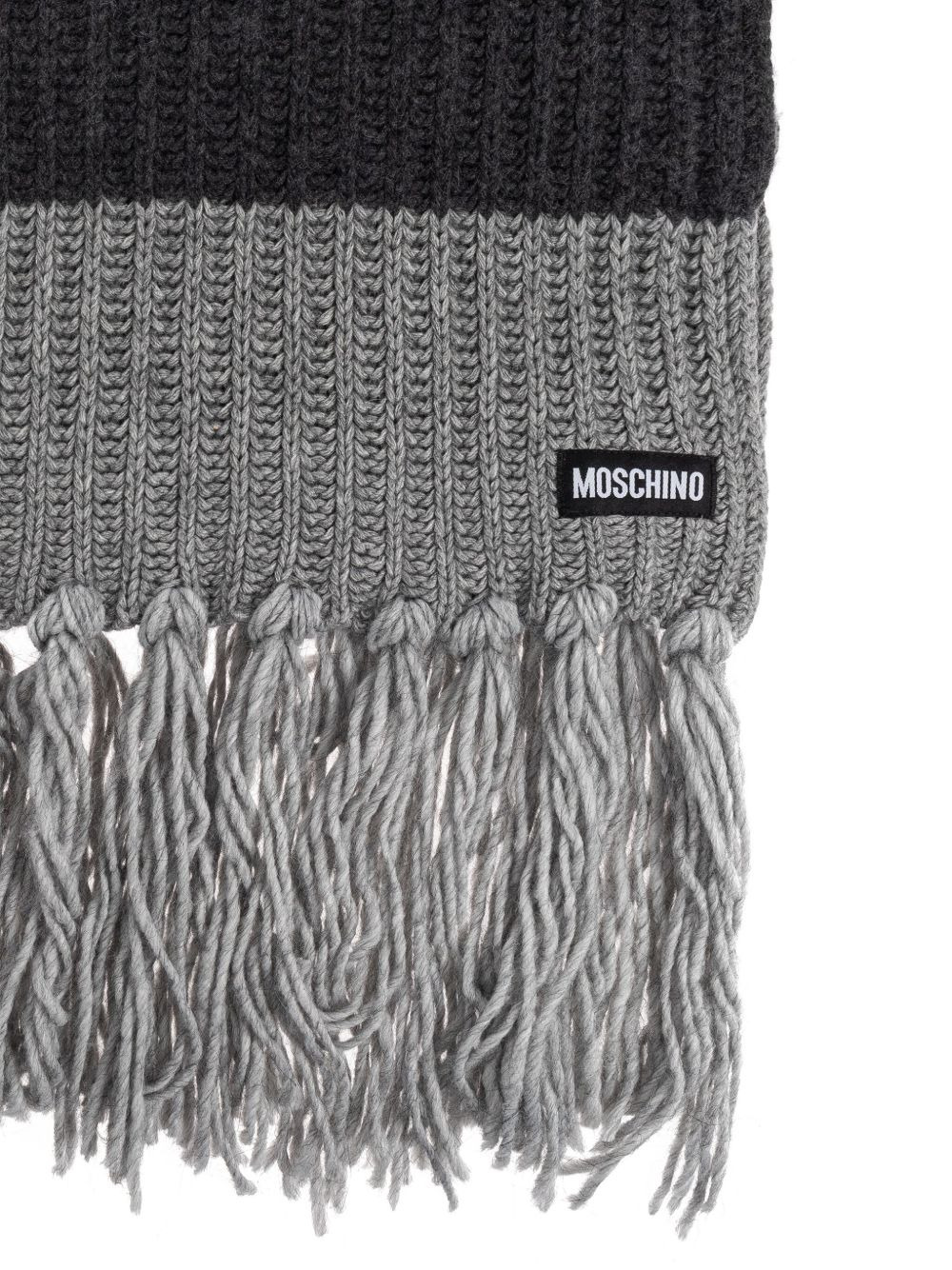 ribbed-knit fringed scarf - 2