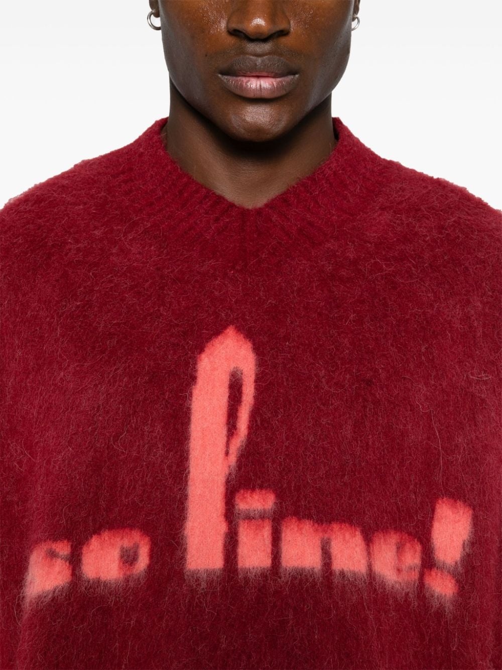 brushed V-neck sweater - 6