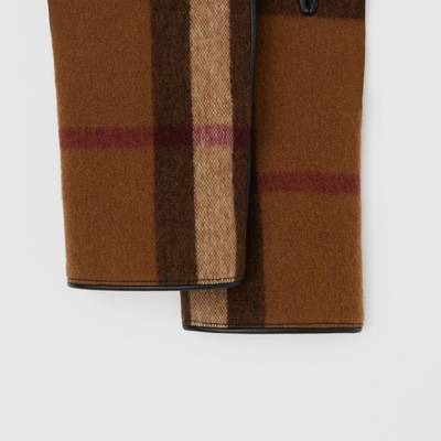 Burberry Cashmere-lined Check Wool and Lambskin Gloves outlook