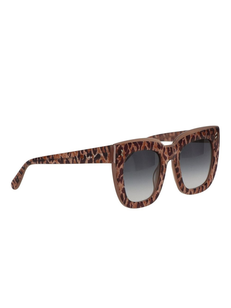 Stella McCartney leopard-print square-frame sunglasses outlook