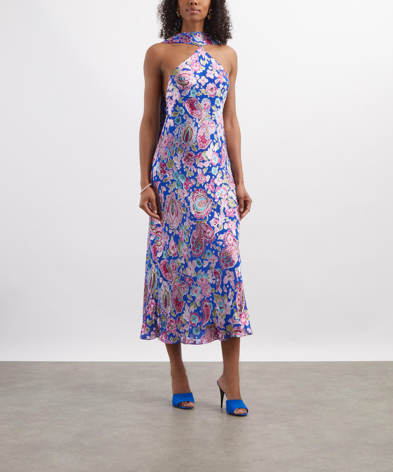 RIXO Hayley Silk-Satin Devoré Midi Dress outlook