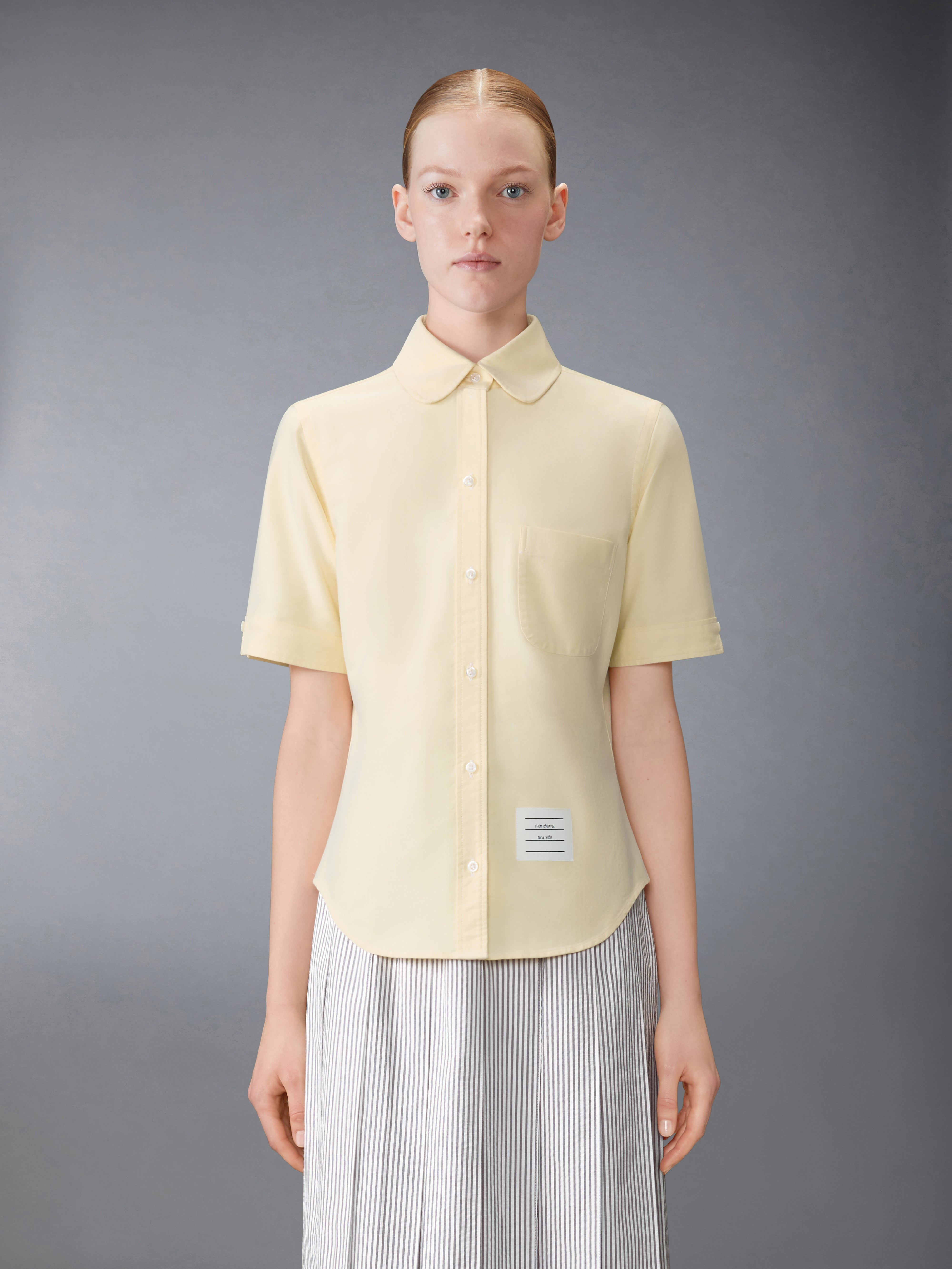 OXFORD ROUND COLLAR SHORT SLEEVE SHIRT - 3