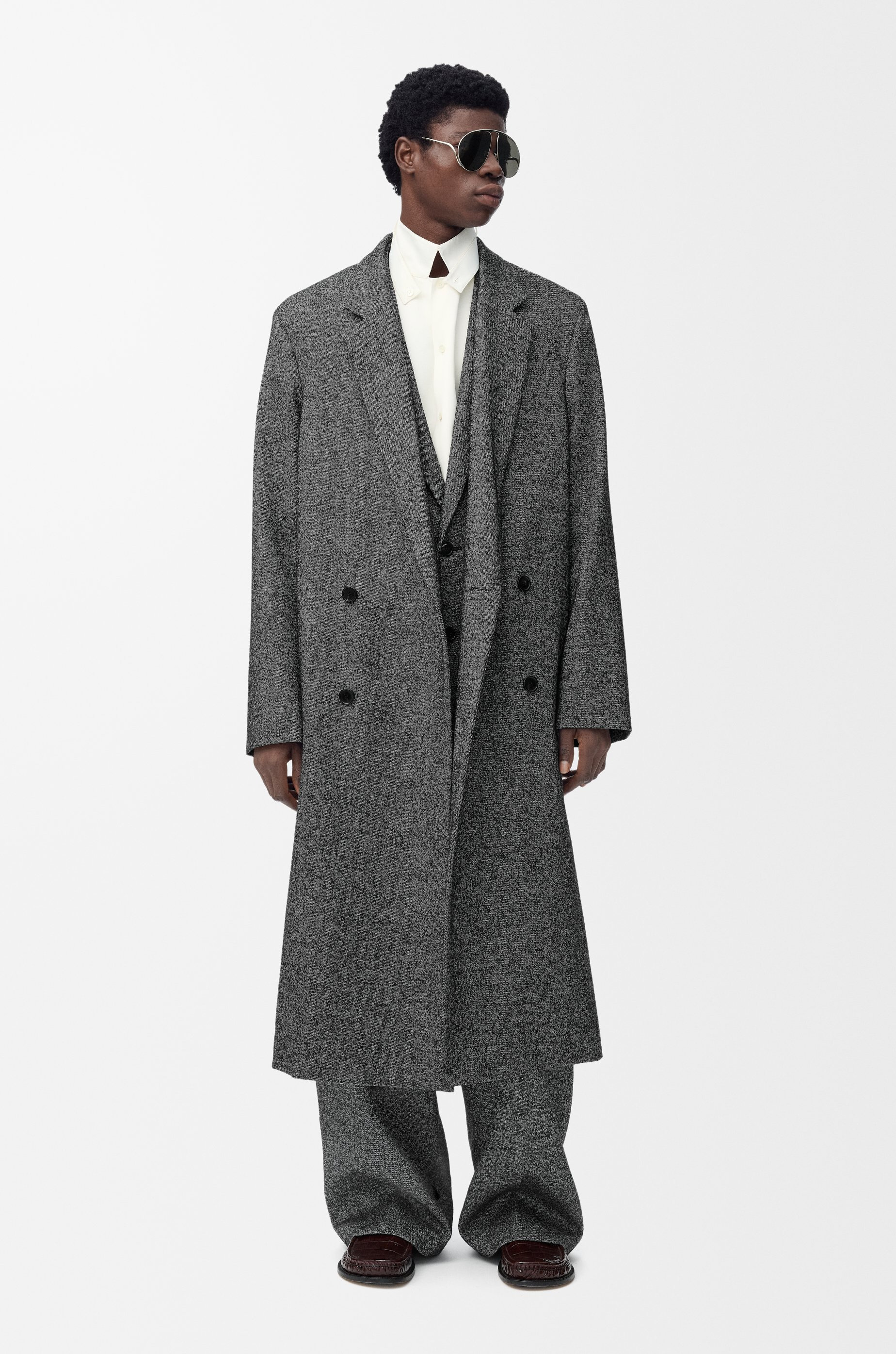 Double breasted coat in wool blend - 2