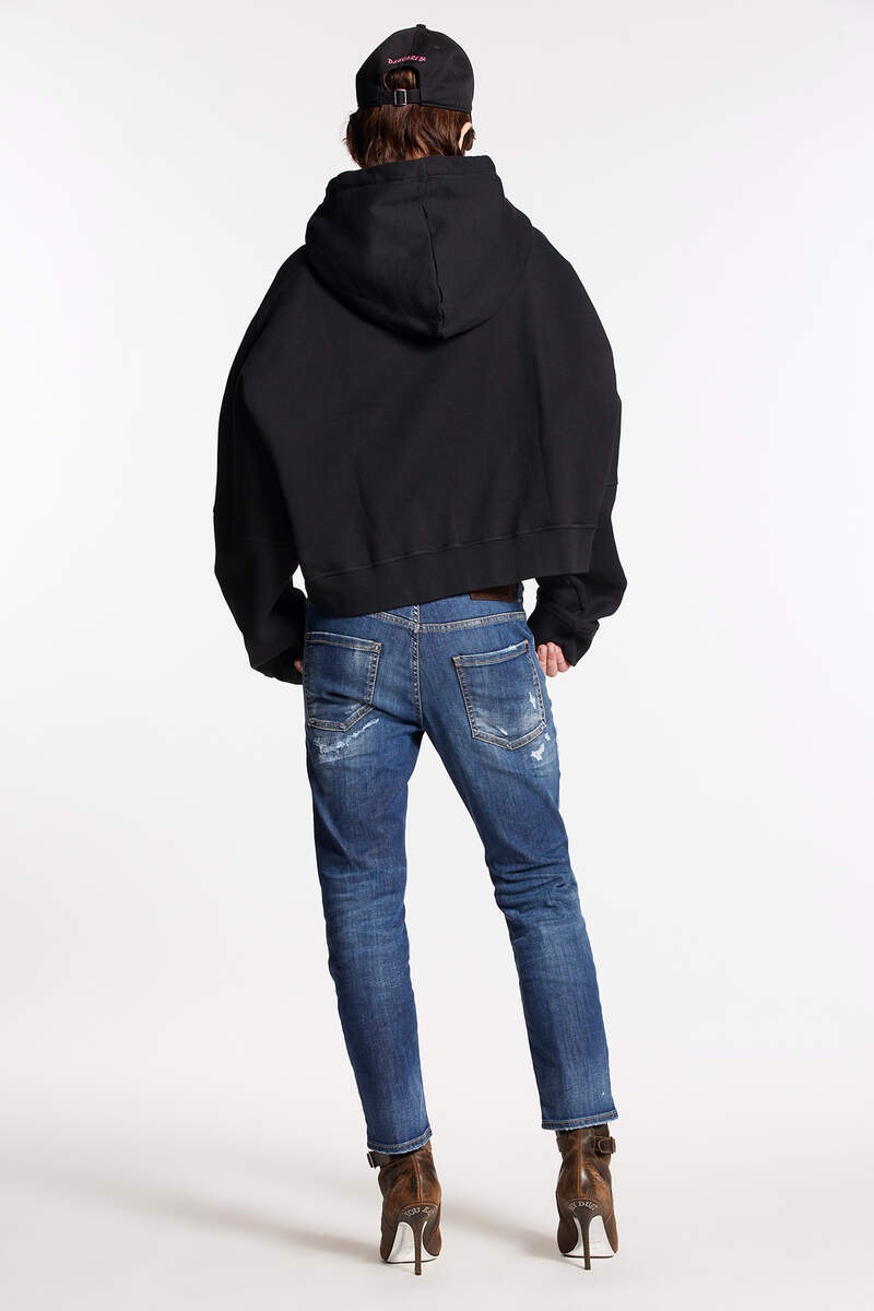 S.S. MEDIUM RIPPED WASH COOL GIRL CROPPED JEANS - 2