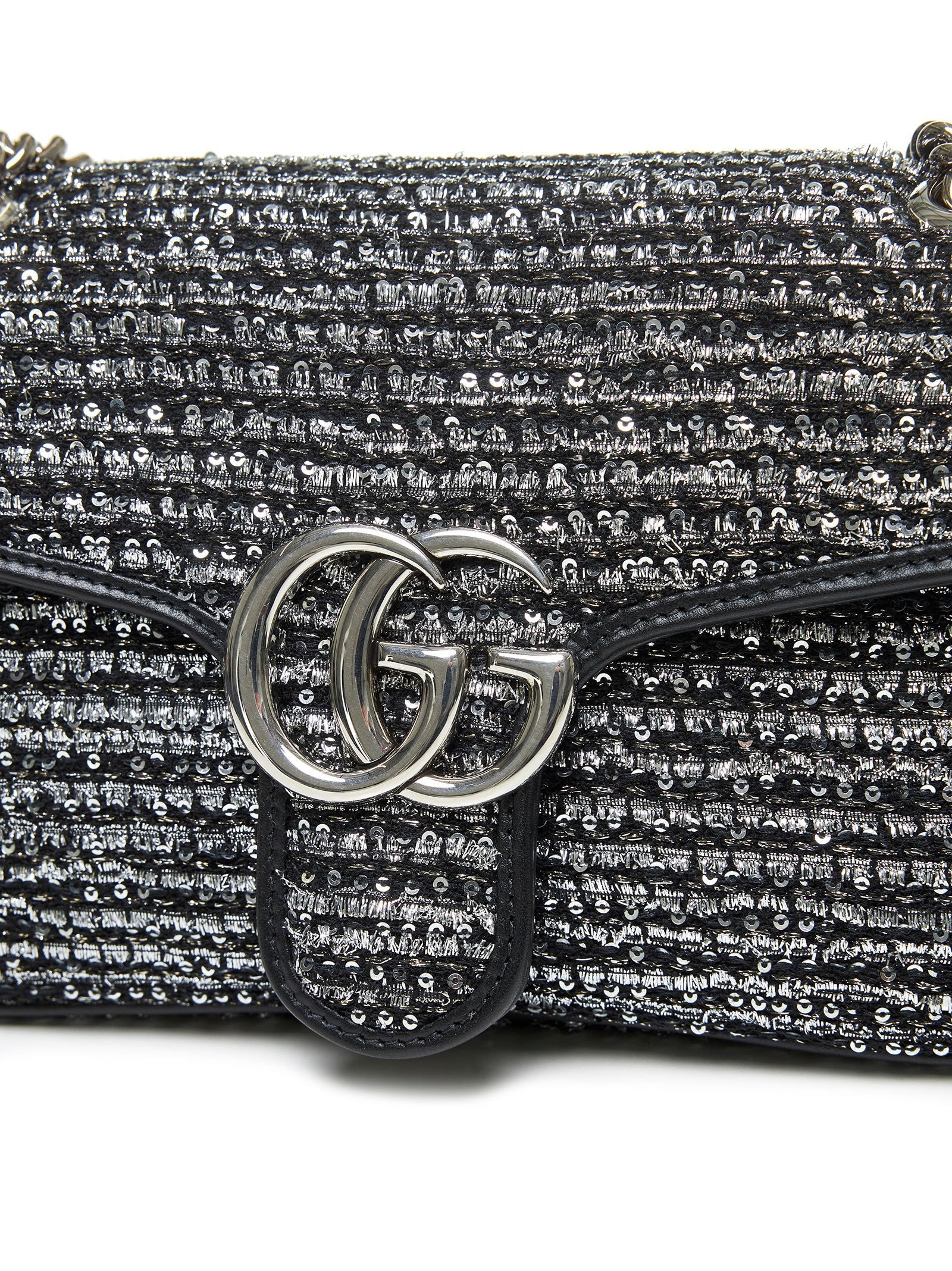 Gucci Women Black Gg Marmont Small Shoulder Bag - 4