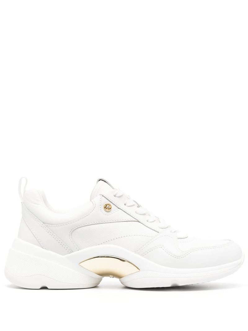logo-plaque lace-up sneakers 1