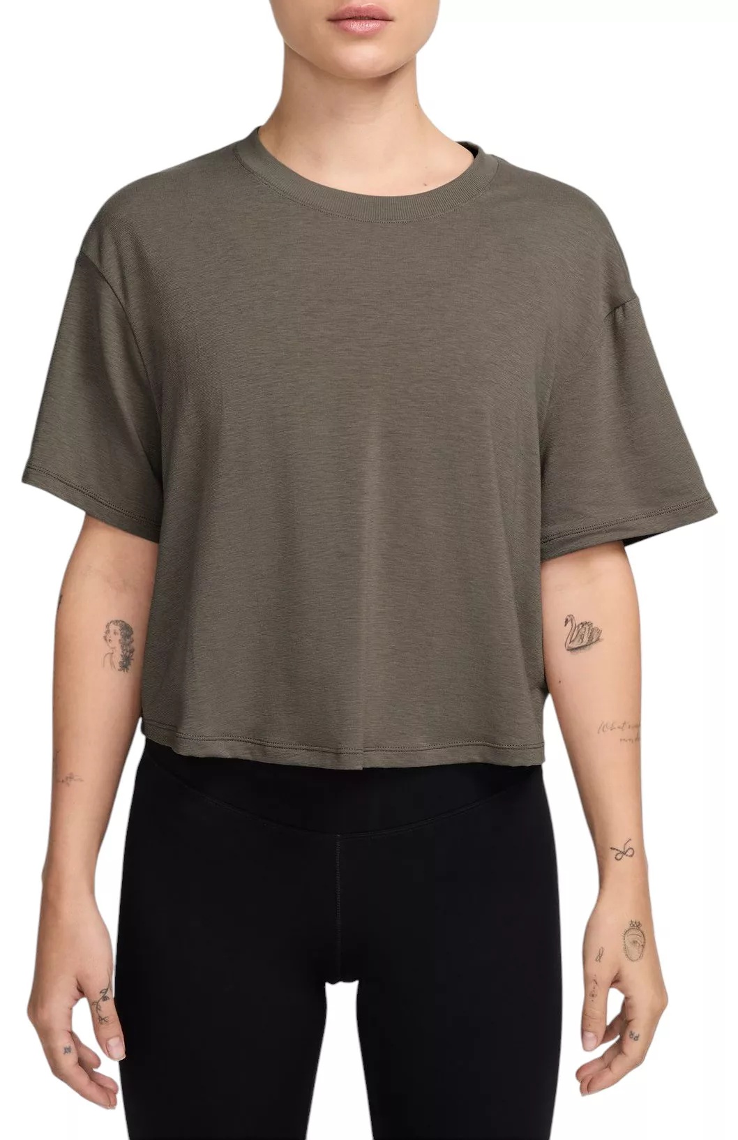 Nike Women's One Relaxed Dri-FIT Cropped Short-Sleeve T-Shirt - 1