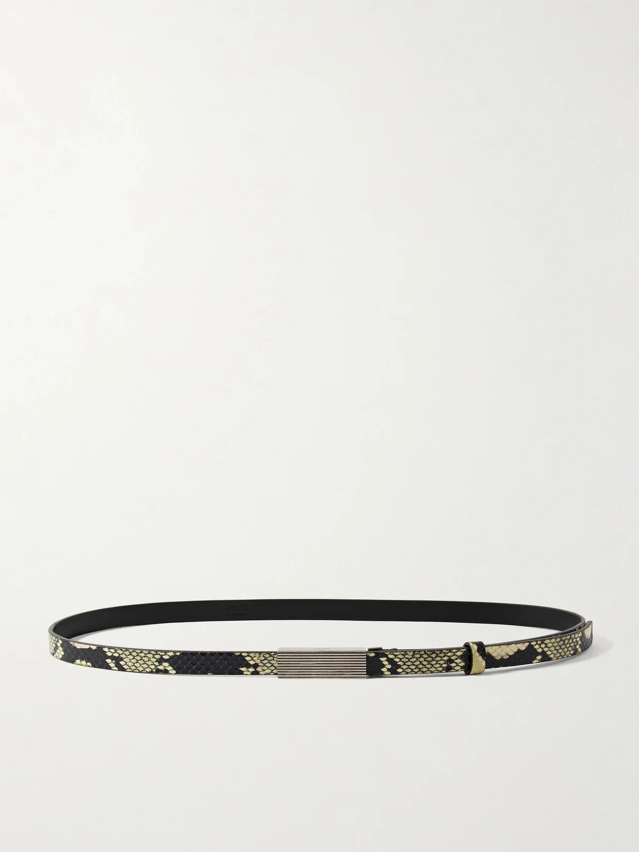 Empire Snake-effect Leather Belt - 1