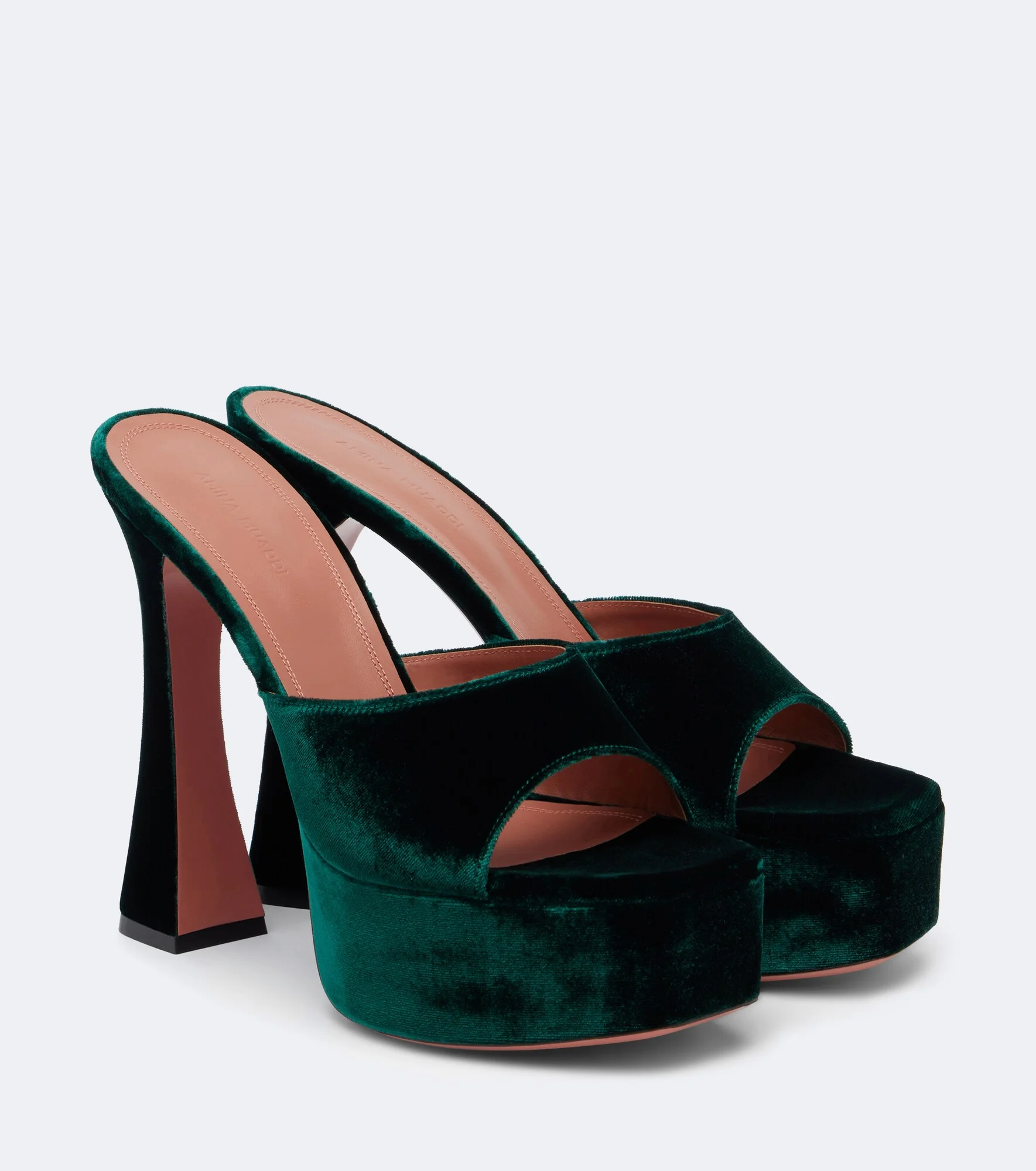 Dalida velvet platform mules - 1