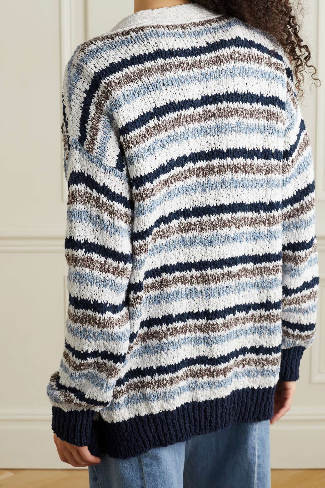 Striped cotton cardigan - 3