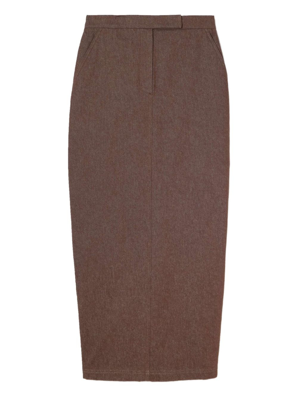 pocket-detail midi skirt - 1