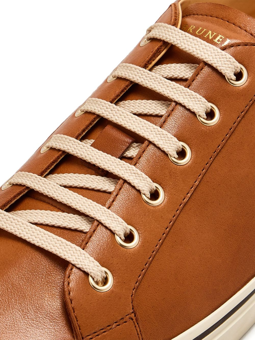 leather lace-up sneakers - 4