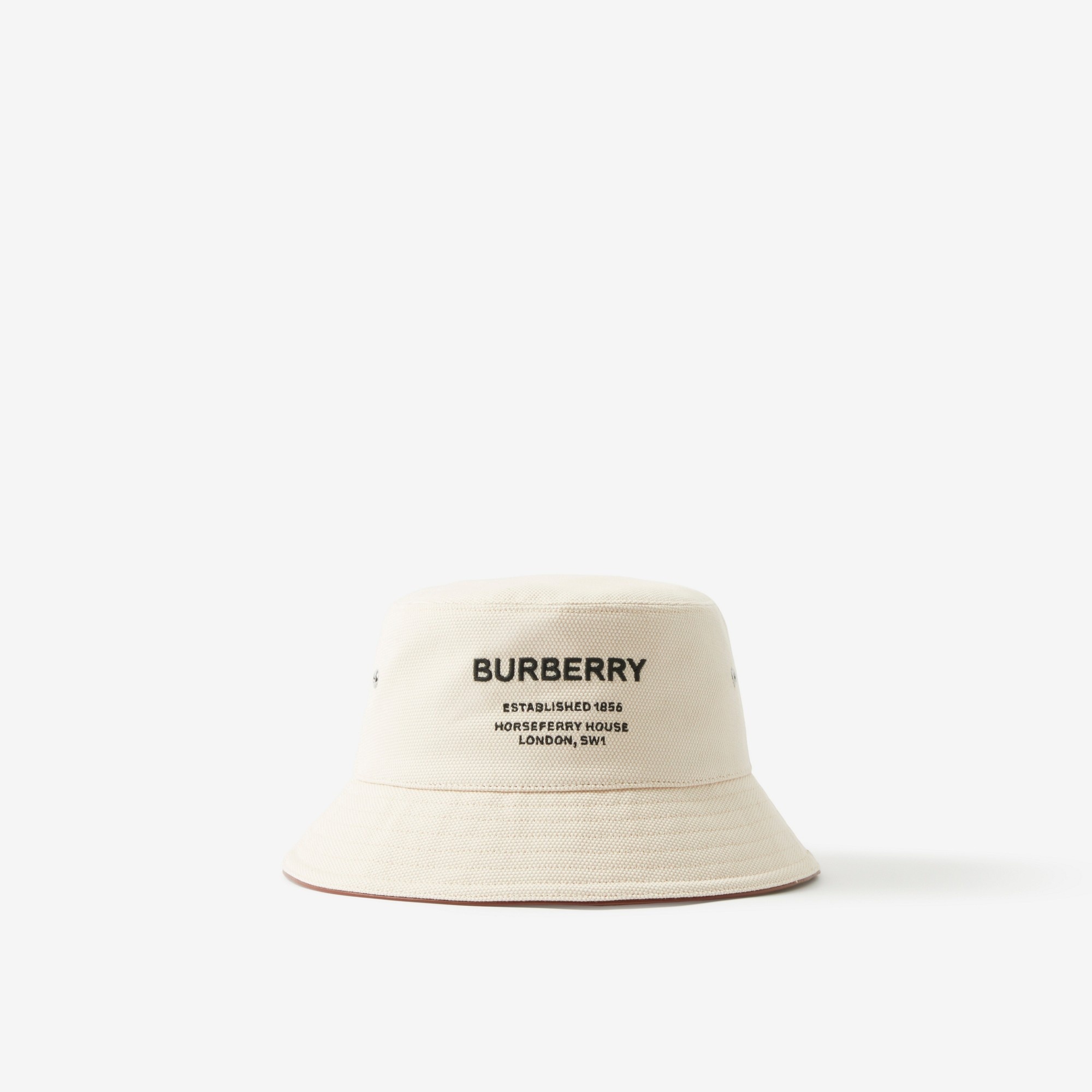 Horseferry Motif Cotton Bucket Hat - 1