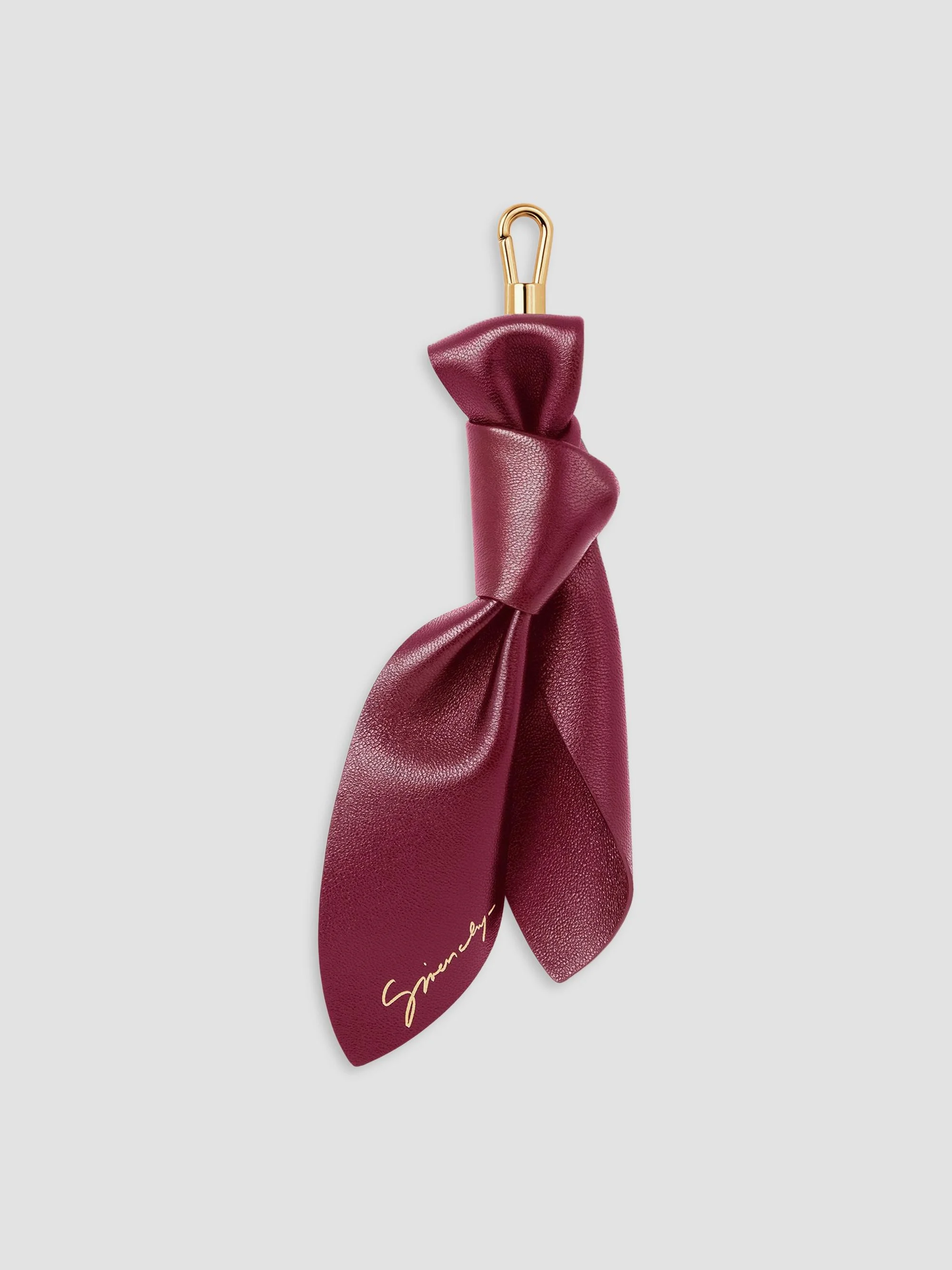 Women's Lucky Charms Bow Charm Bag in Nappa Leather - Burgundy - 1
