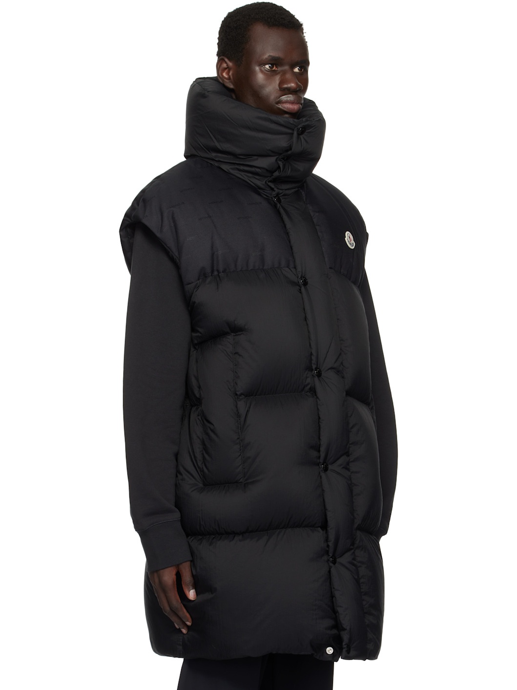 Black Verone Long Reversible Down Jacket - 4