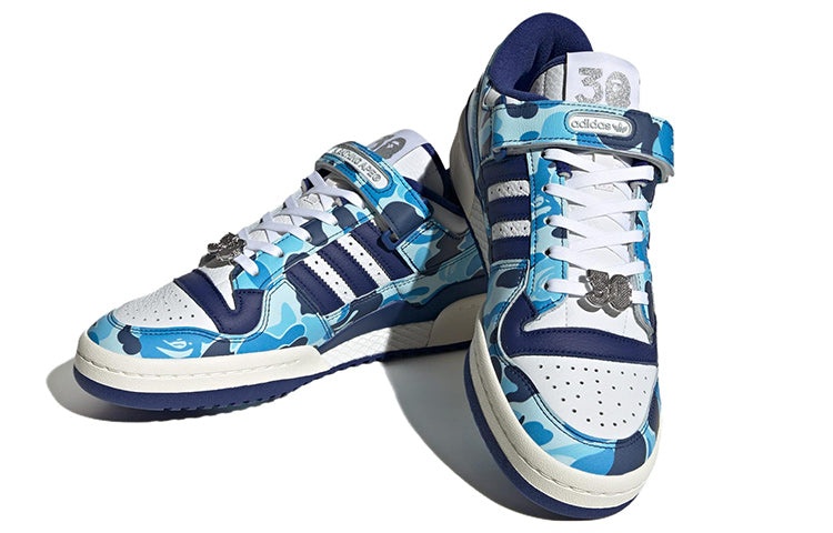 adidas x A Bathing Ape Forum Low 84 '30th Anniversary - Blue' ID4772 - 4