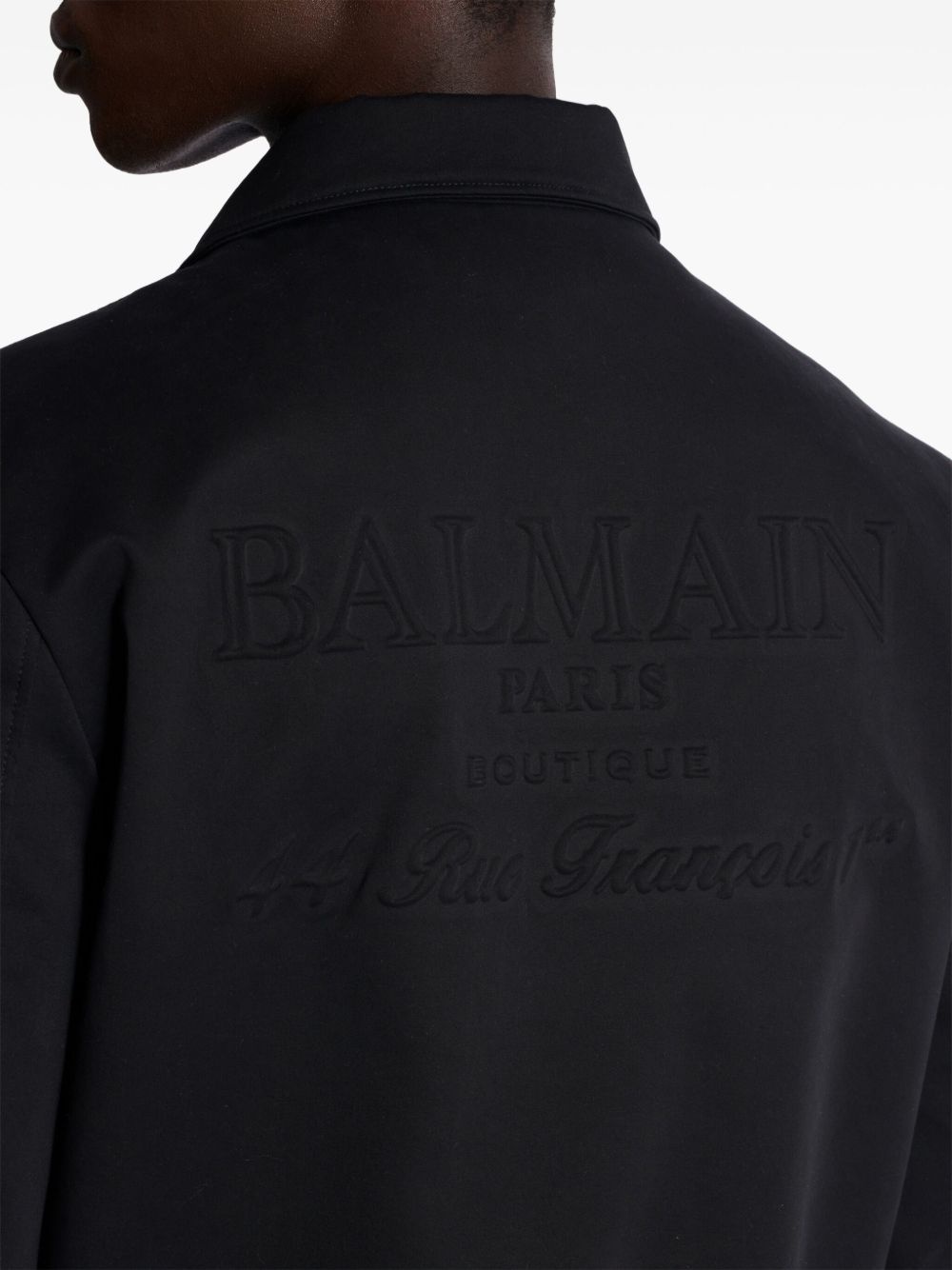 logo-embroidered bomber jacket - 7