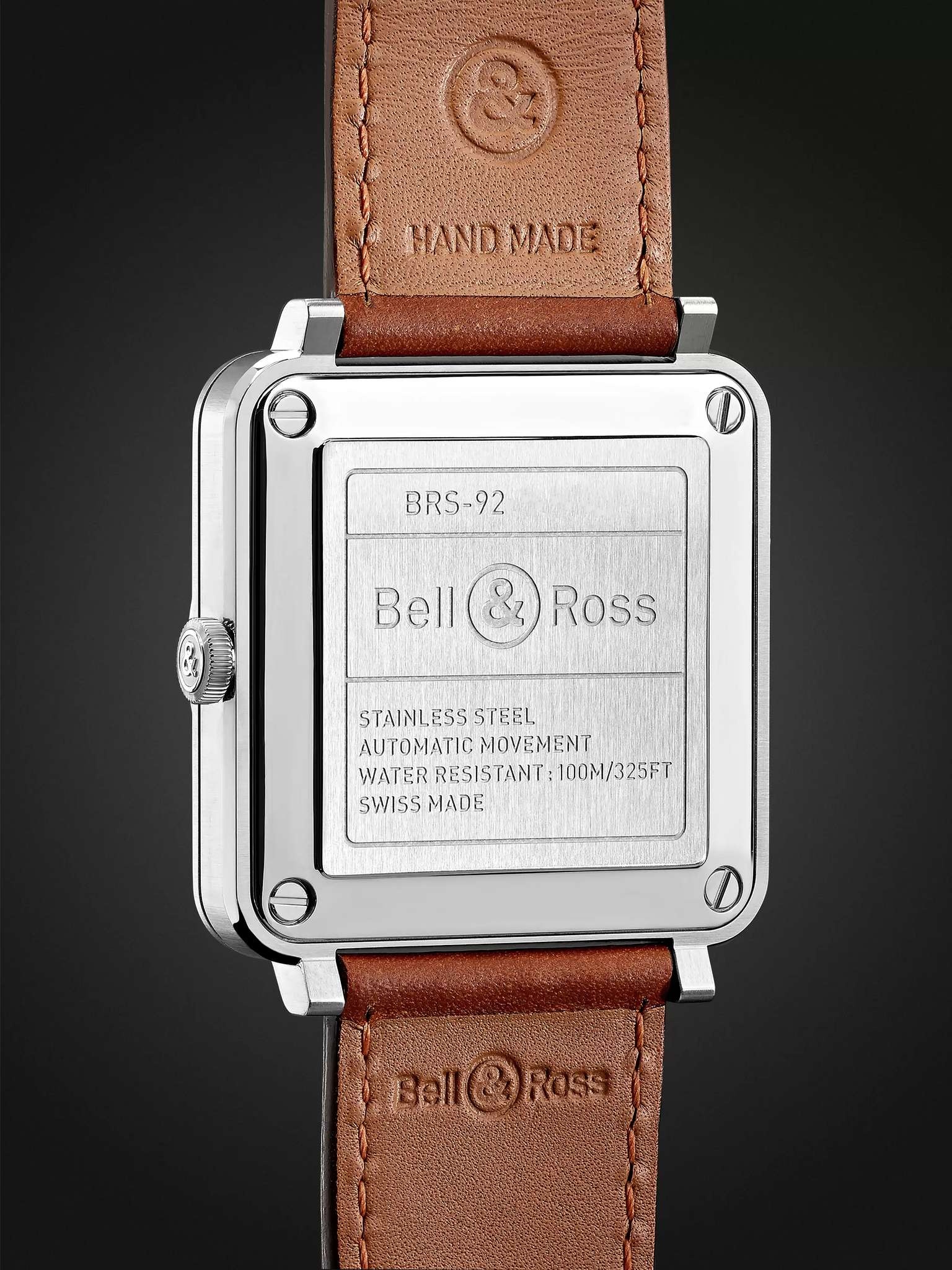BR S-92 Golden Heritage Automatic 39mm Stainless Steel and Leather Watch, Ref. No. BRS92-ST-G-HE/SCA - 5