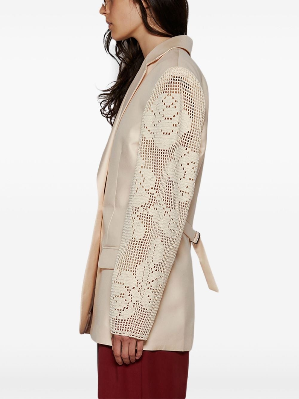 crochet lace blazer - 4