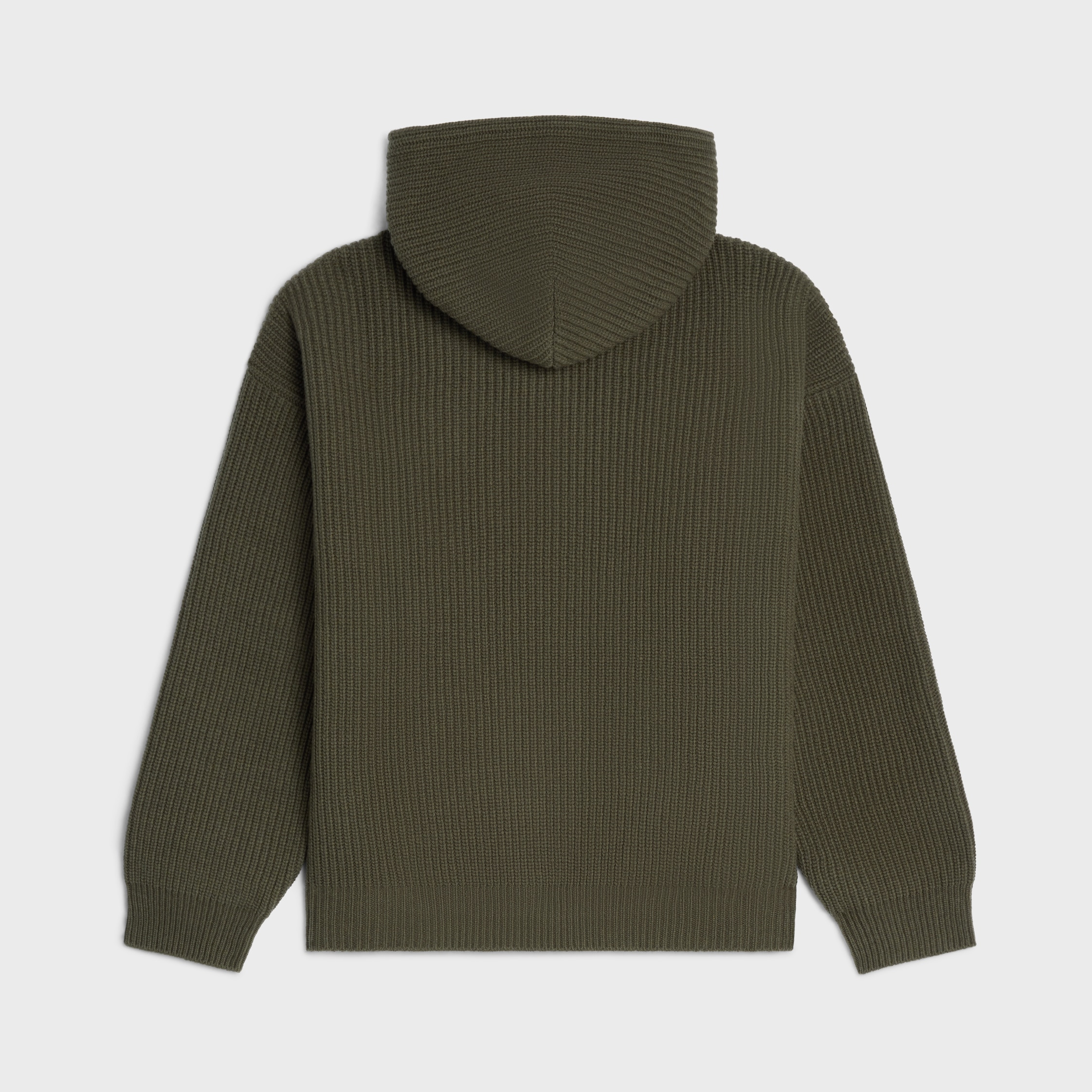 hooded sweater IN RIBBED WOOL - 2