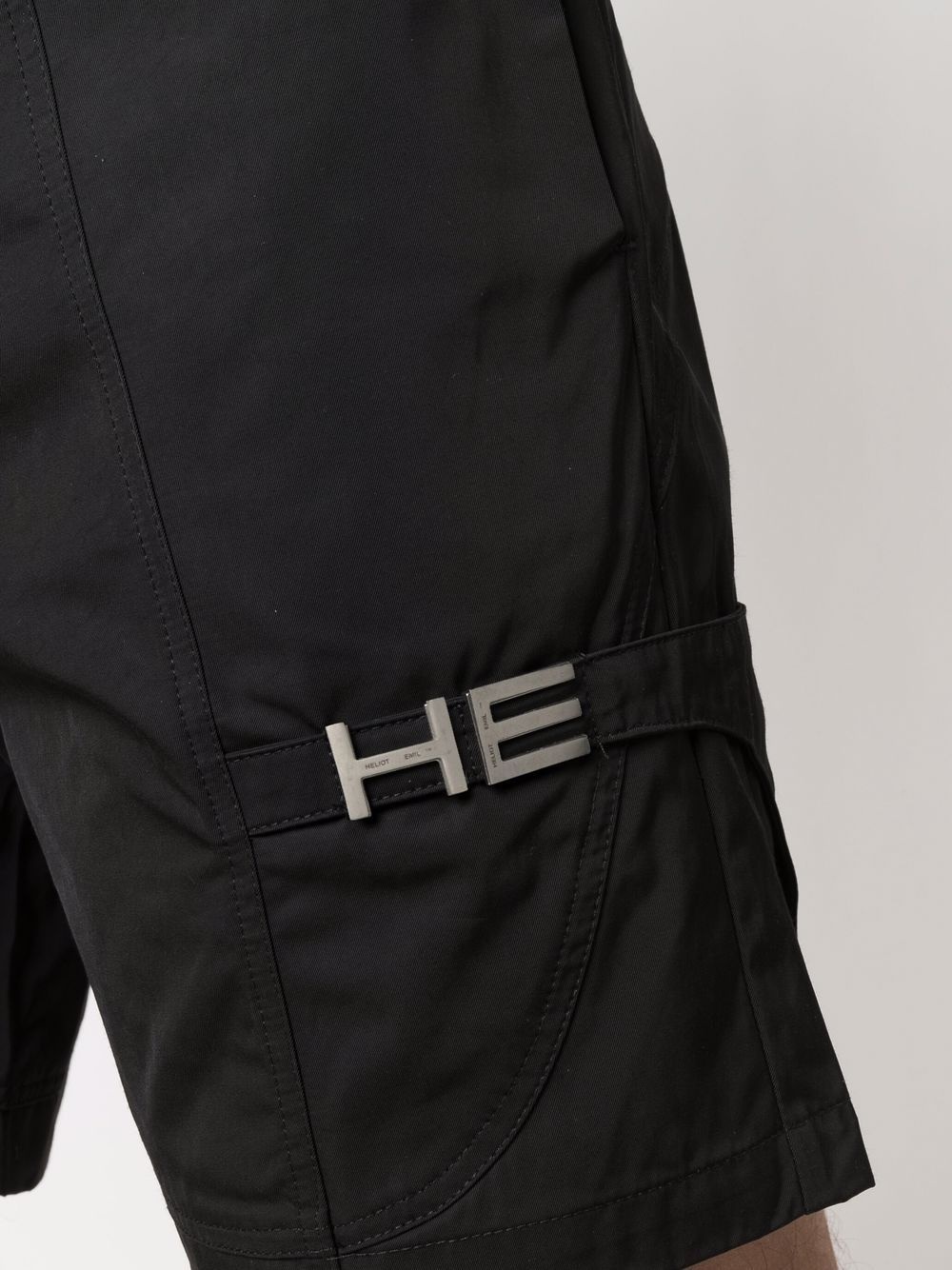 logo-lettered cargo shorts - 5
