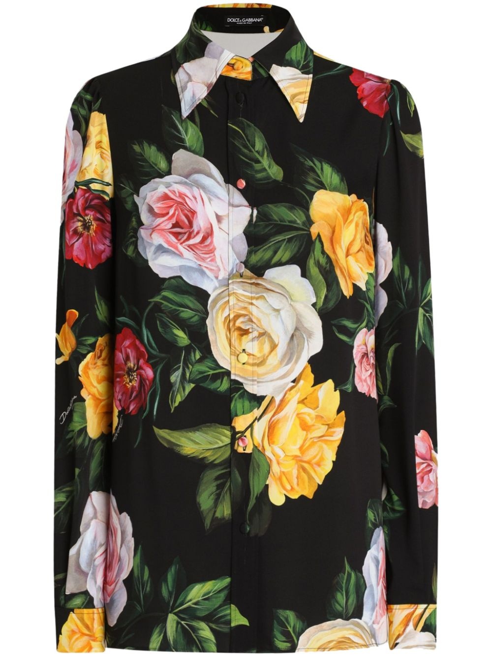 silk-charmeuse shirt - 1