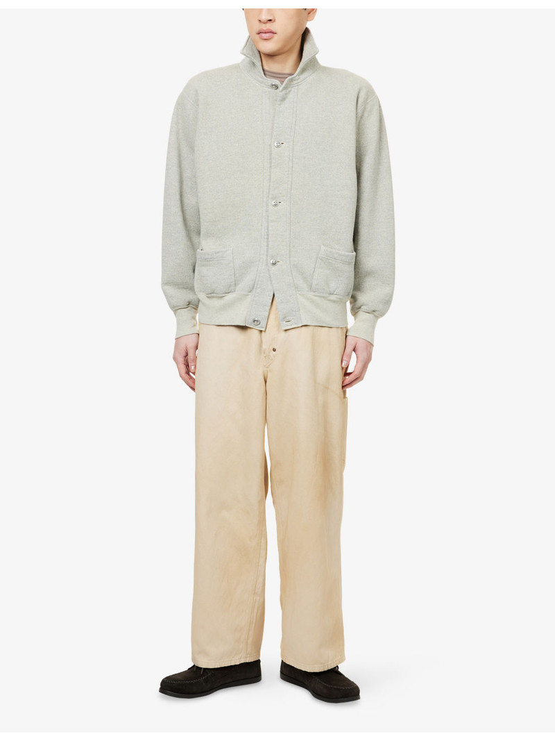 A.PRESSE Vintage Silk Hemp Cotton-Blend Painter Trousers outlook