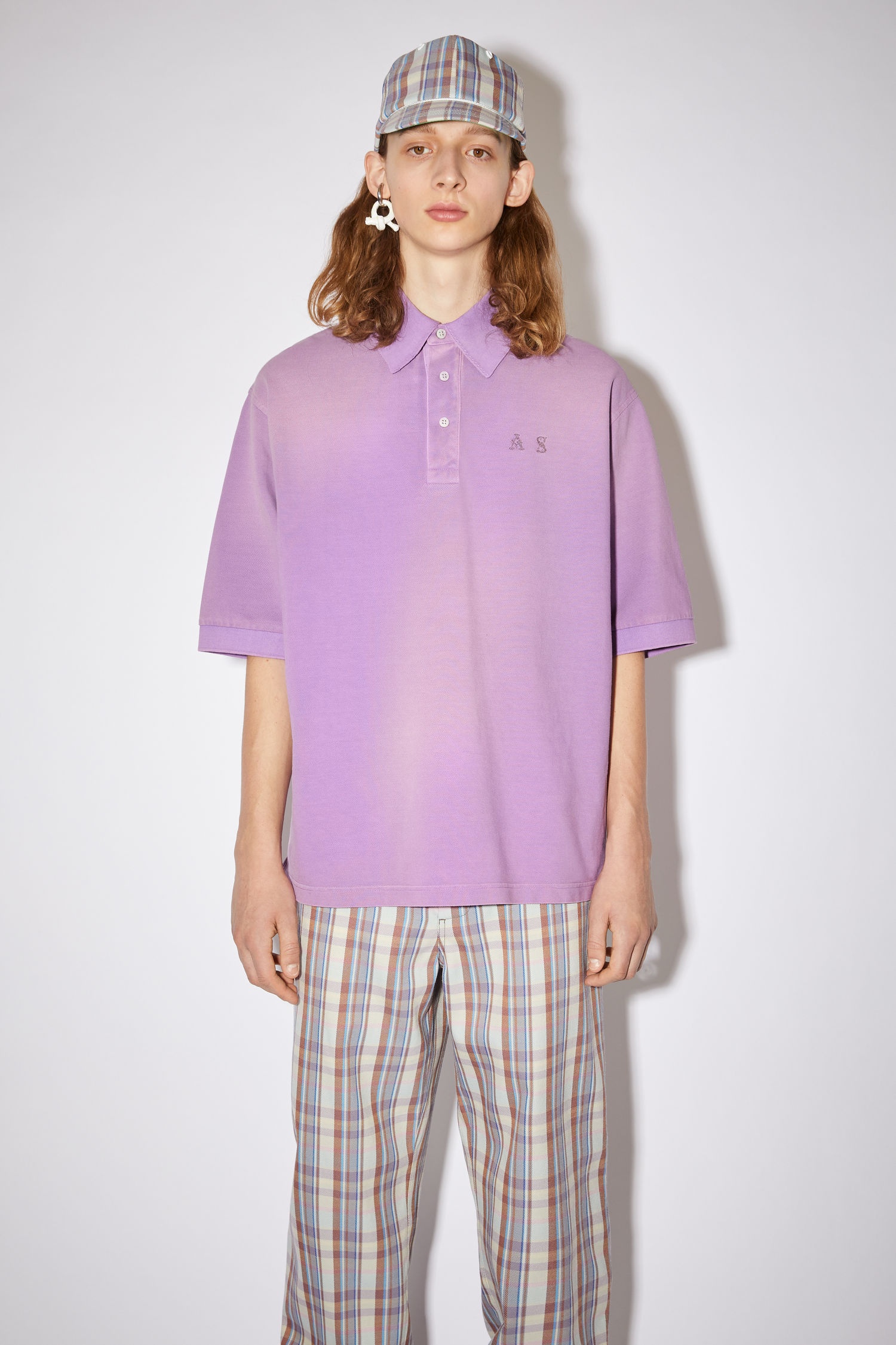 Cotton polo shirt - Iris purple - 2