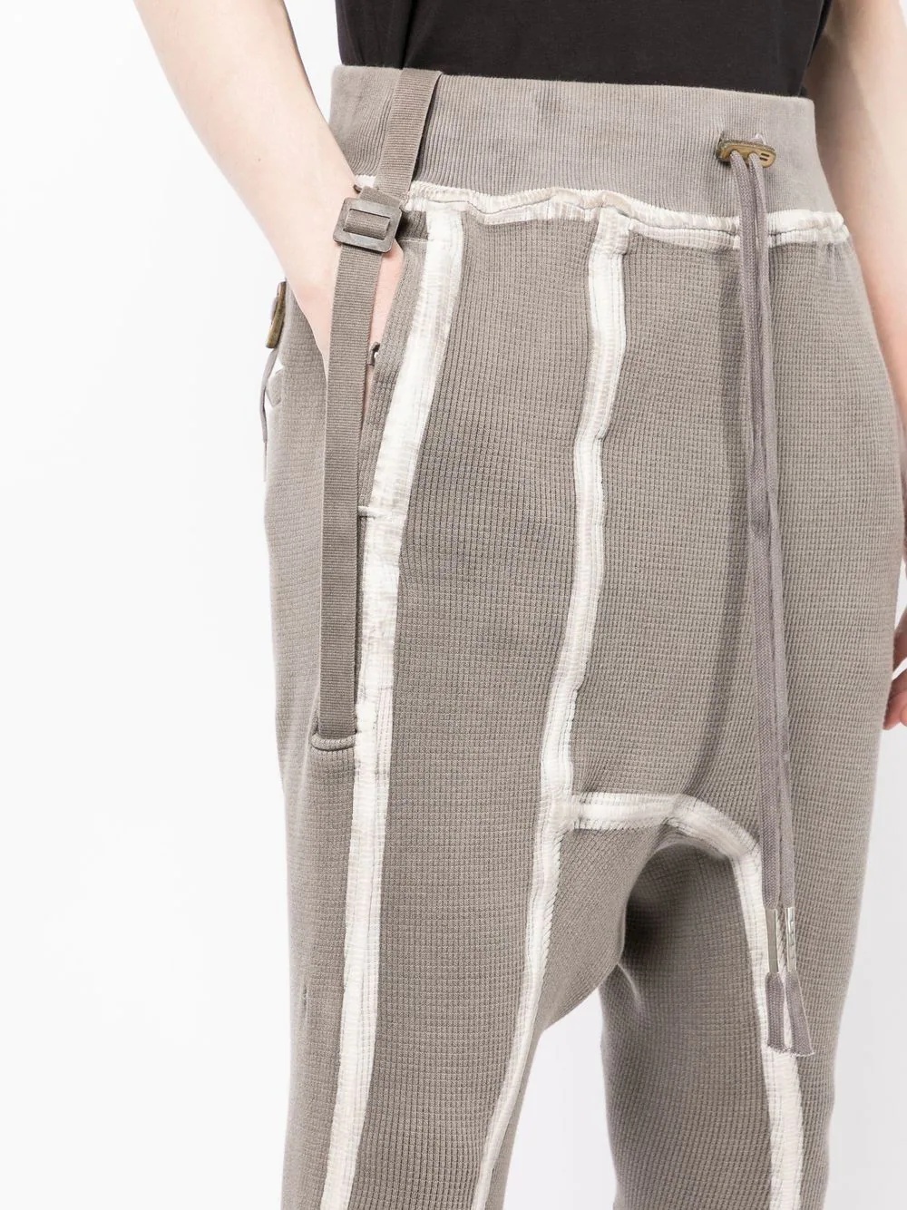 tape-detail drawstring track pants - 5