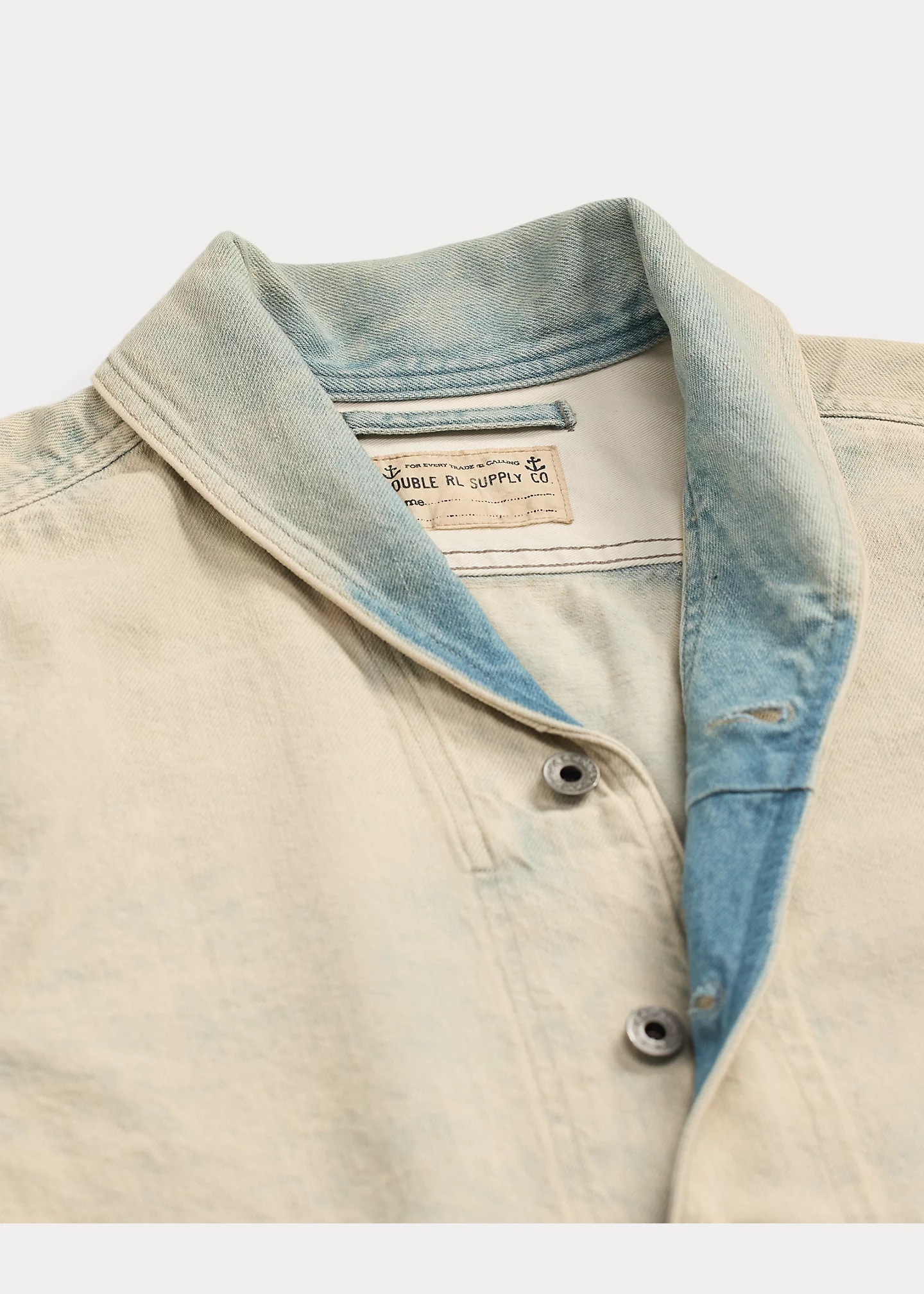 Washed Indigo Selvedge Denim Overshirt - 4