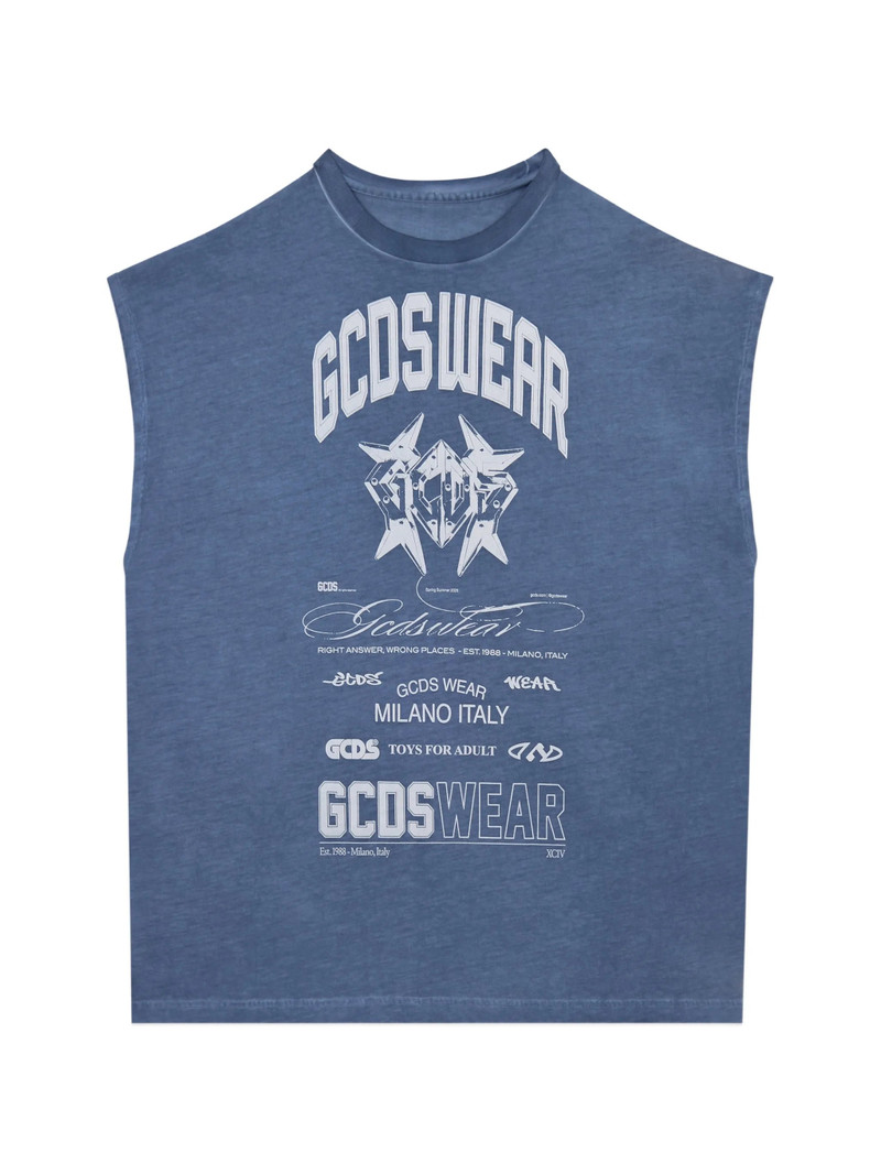 Gcds Printed Sleeveless T-shirt 1