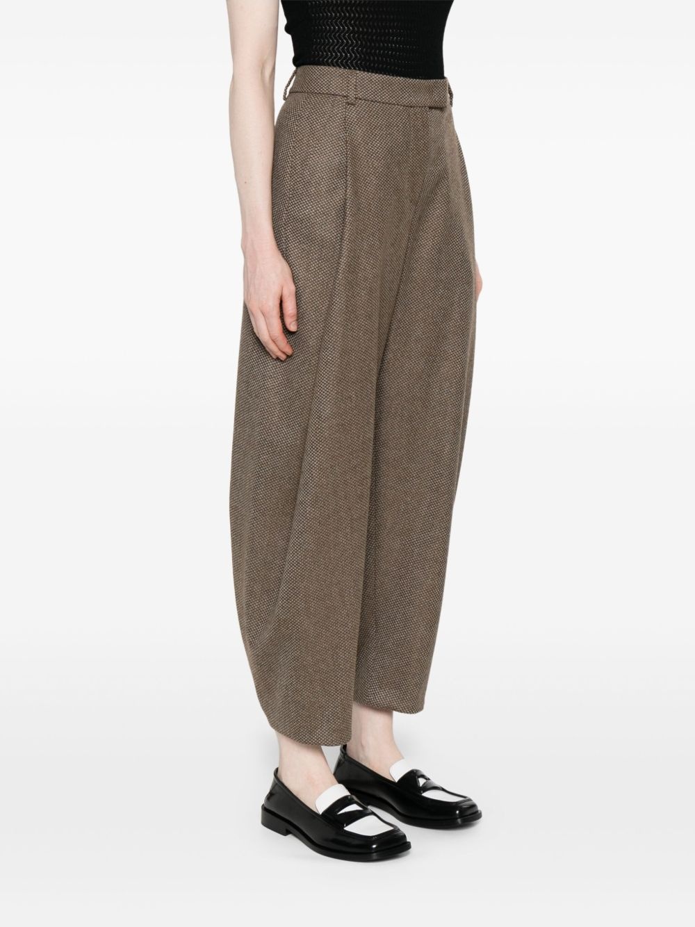 virgin wool-blend wide-leg trousers - 3
