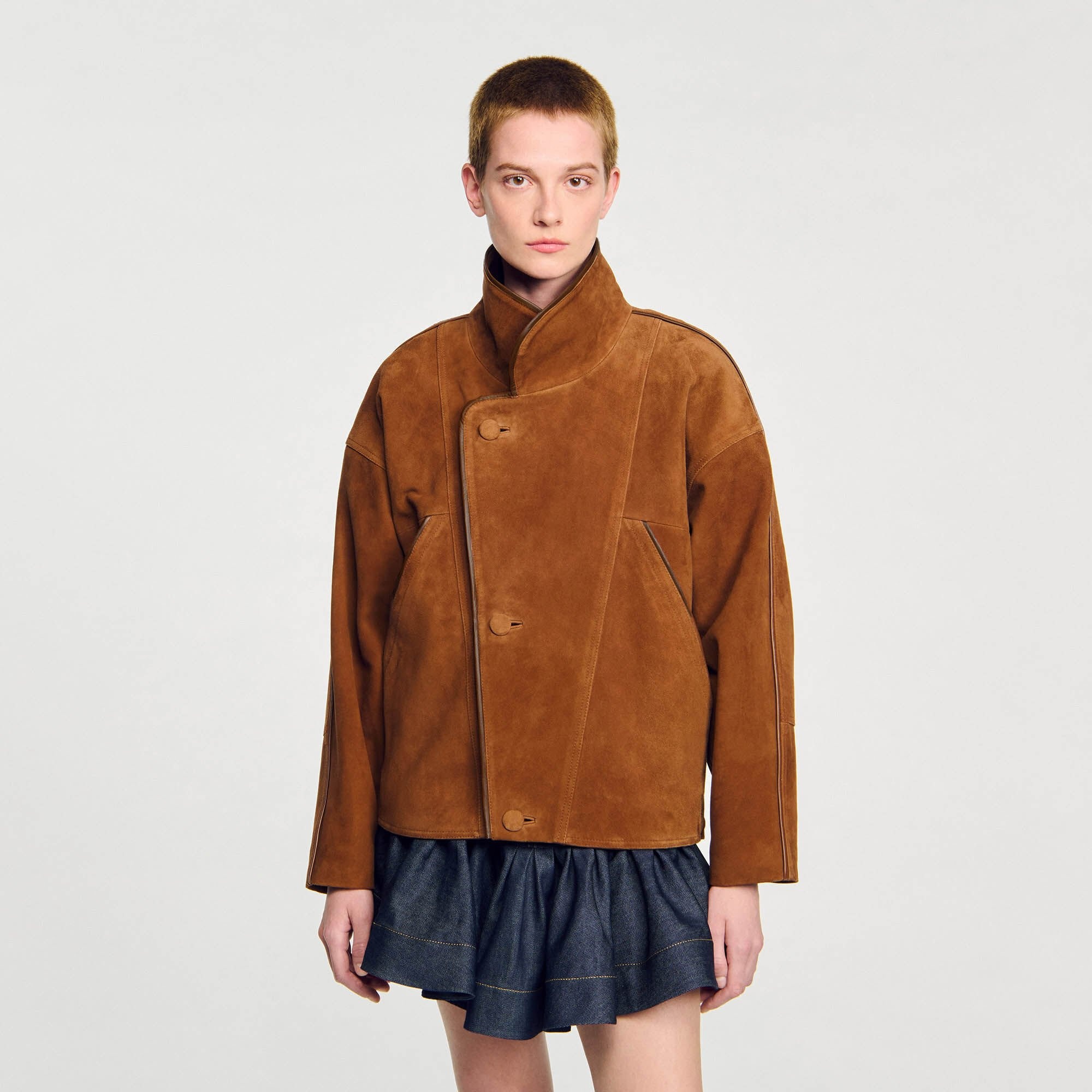 OVERSIZED SUEDE JACKET - 4