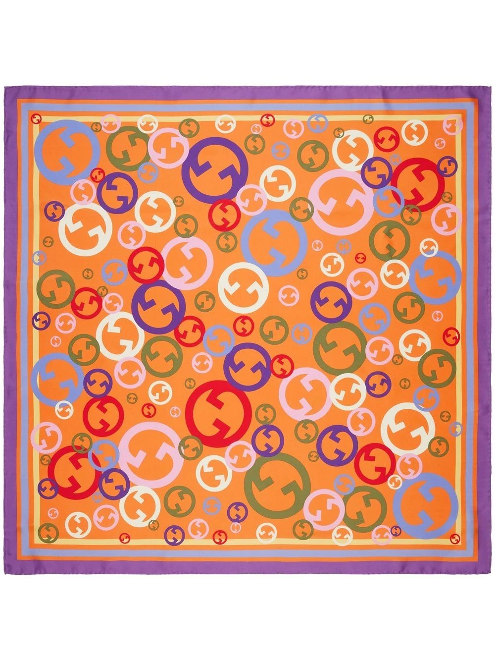 Interlocking G-print silk scarf - 2