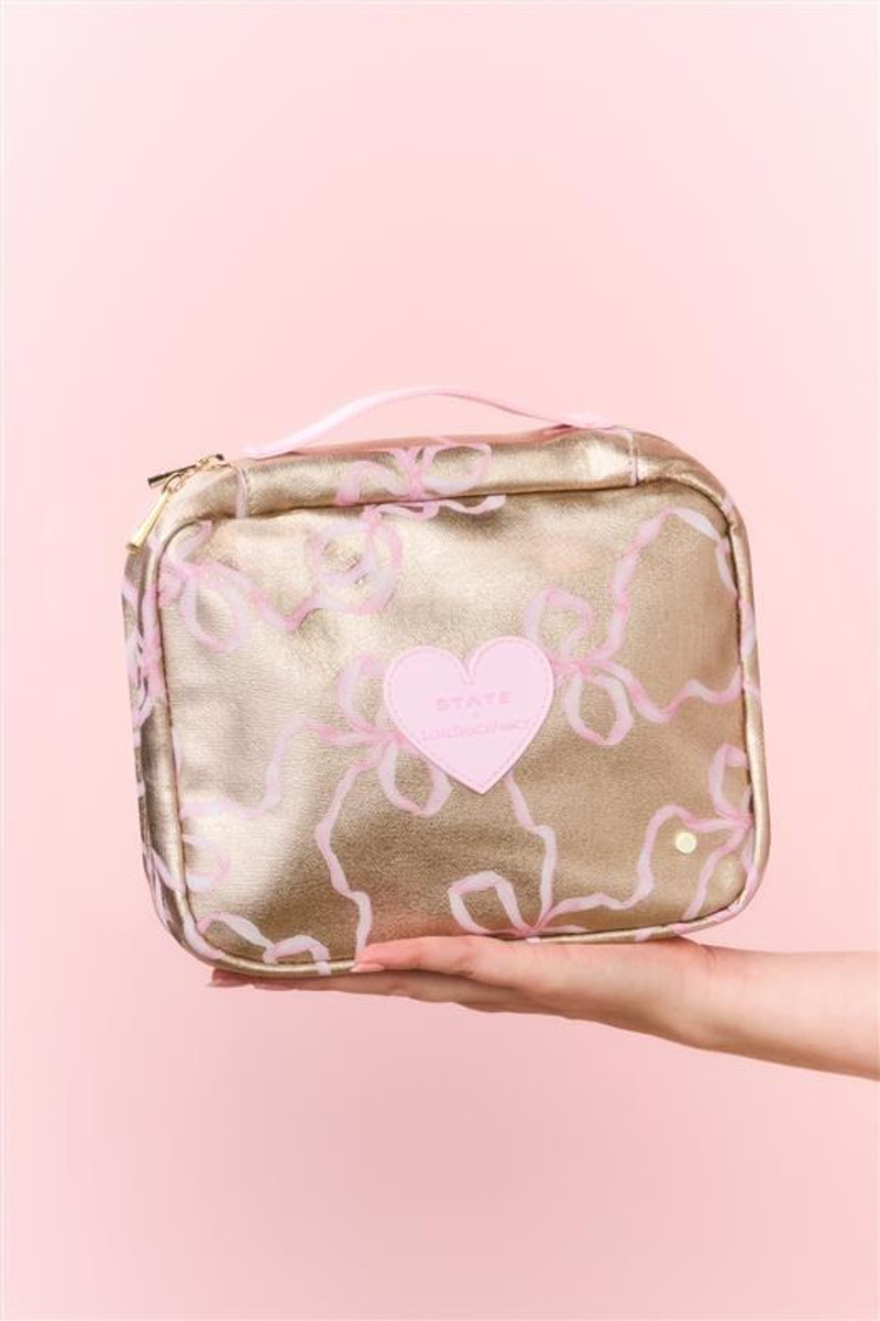 STATE x LoveShackFancy Gold Bensen Toiletry Kit 4