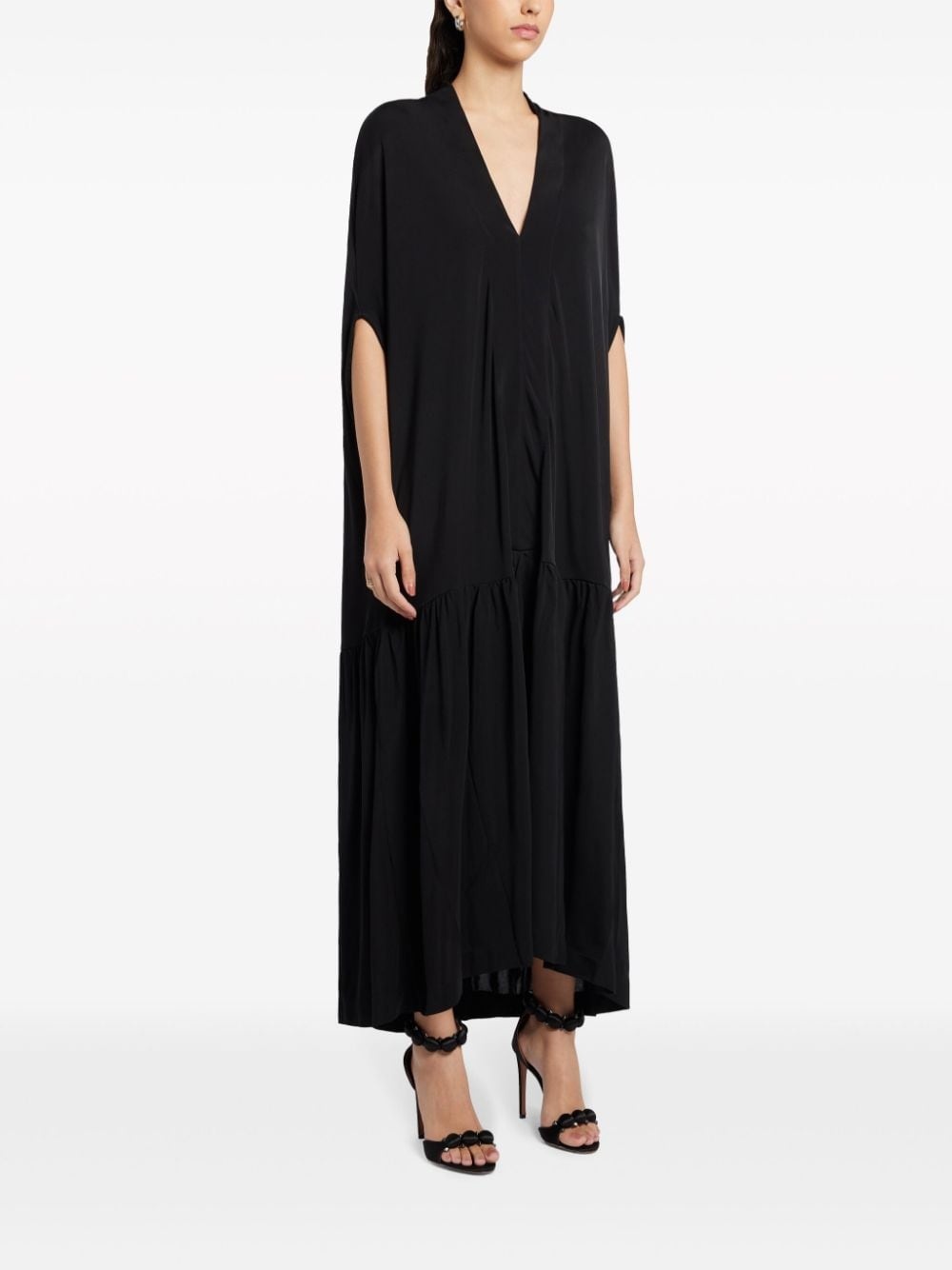 Poncho jersey maxi dress - 3