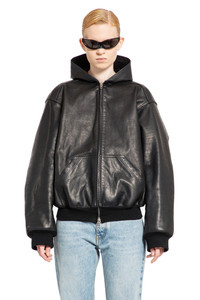 【関税＆送料込み】Balenciaga Monday Cowskin And Polyester BALENCIAGA Lined-Zip-Up-Hoodie-Large-Fit-In-Shiny-Cowskin