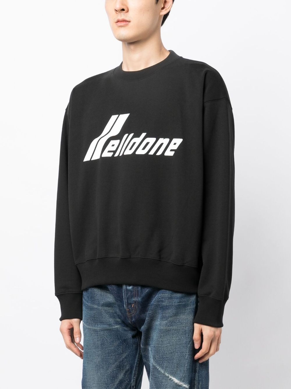logo-print drop-shoulder sweatshirt - 4